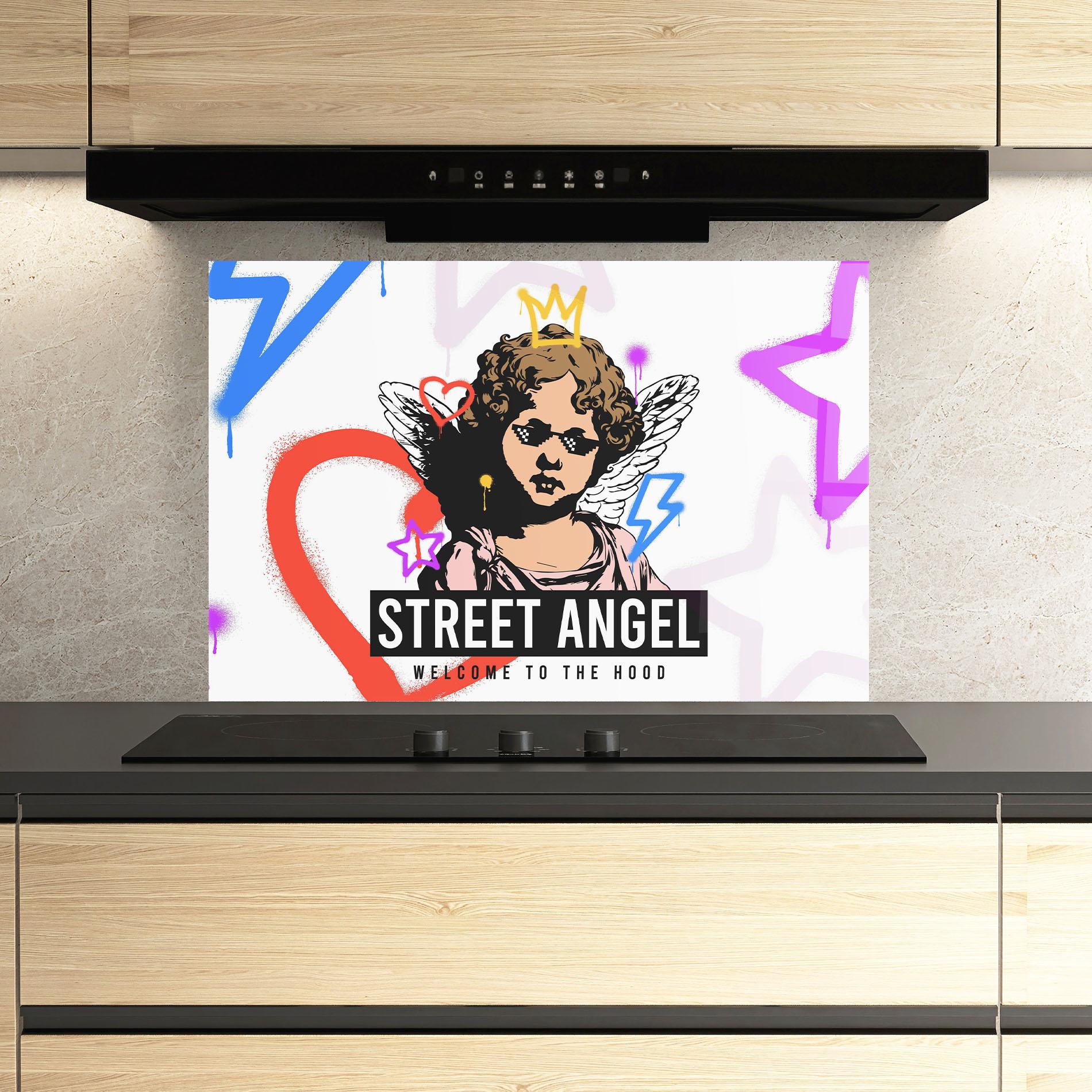 Стъклен панел за кухня Hood Angel mockup 3