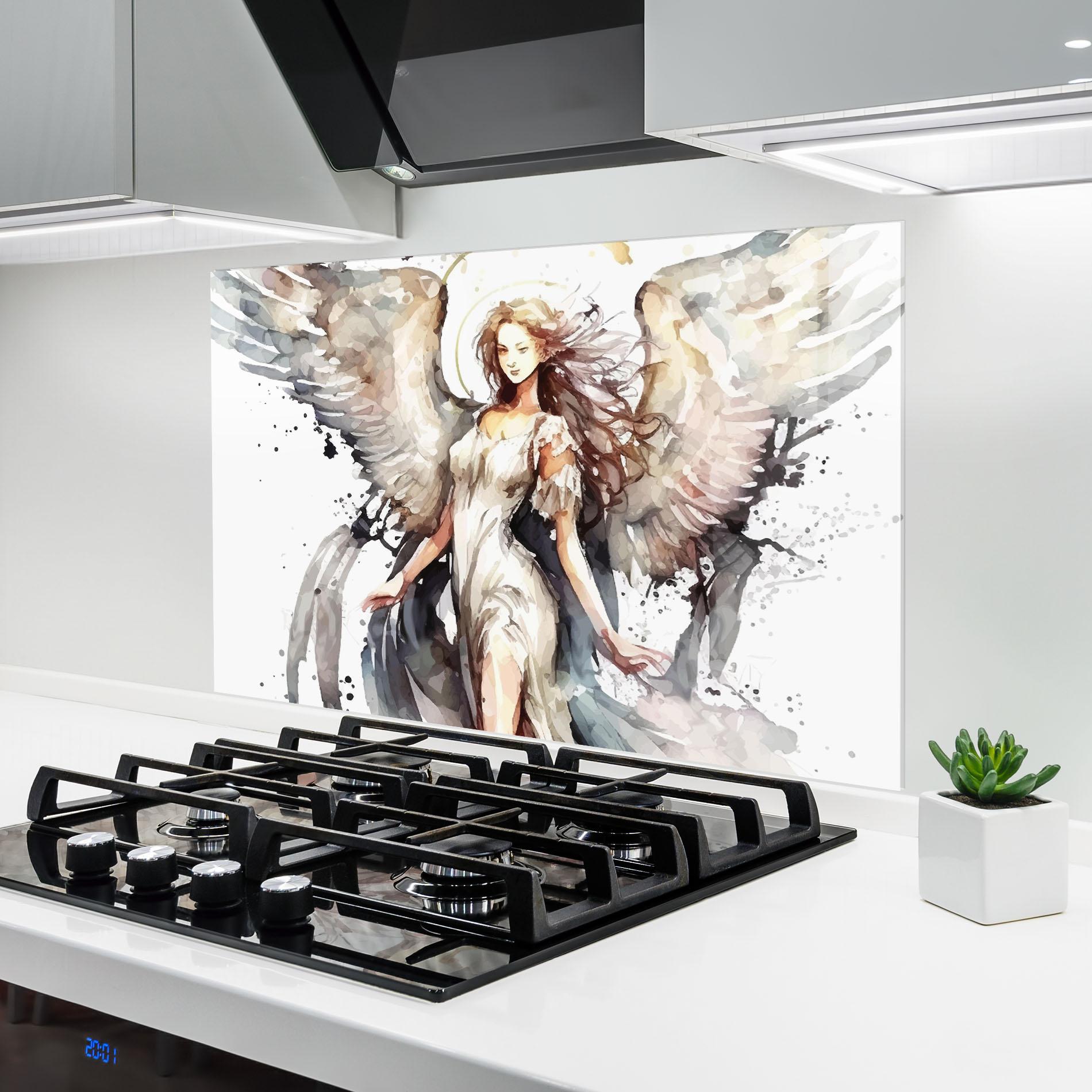 Стъклен панел за кухня Angel Lady mockup 6