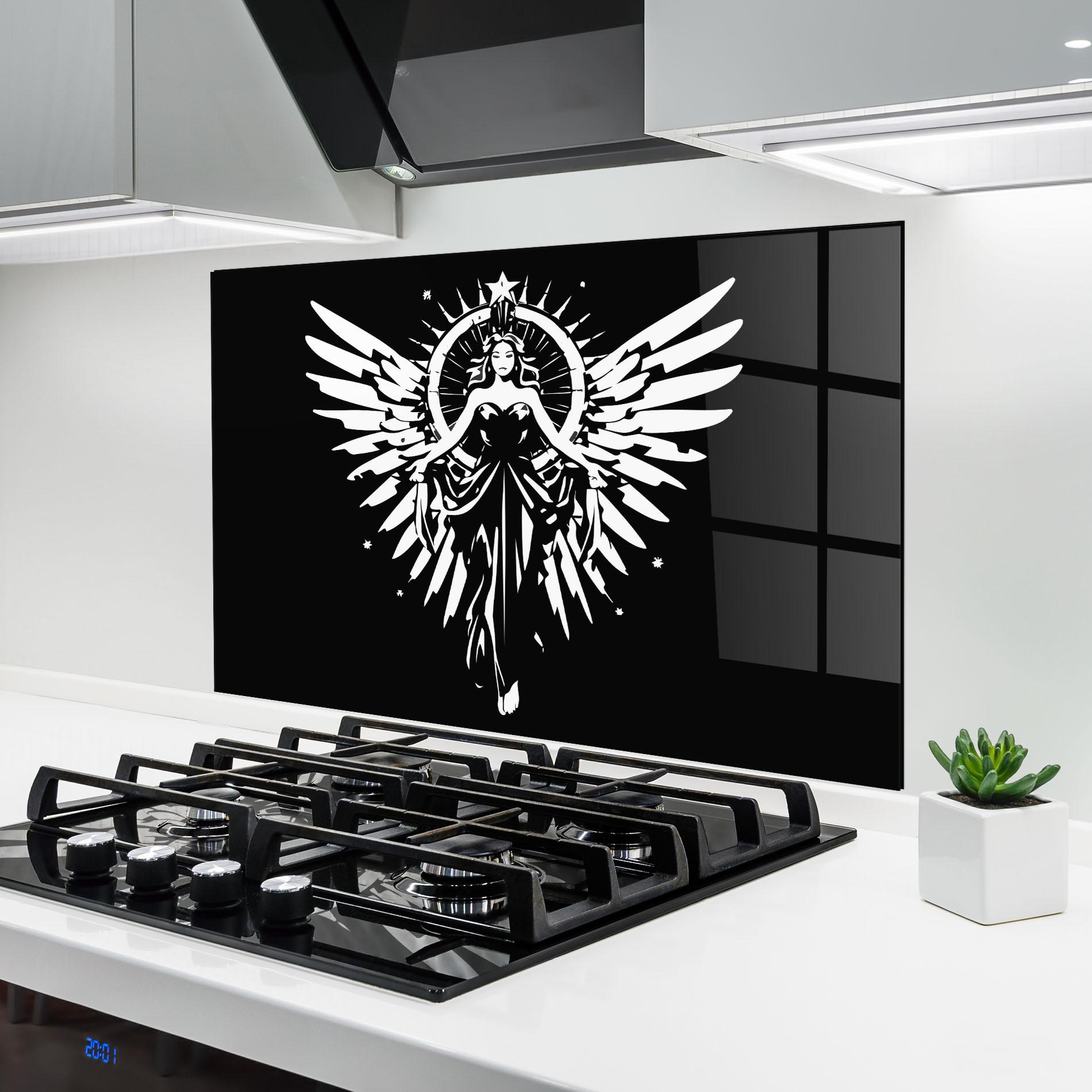 Стъклен панел за кухня Jewels Angel mockup 6