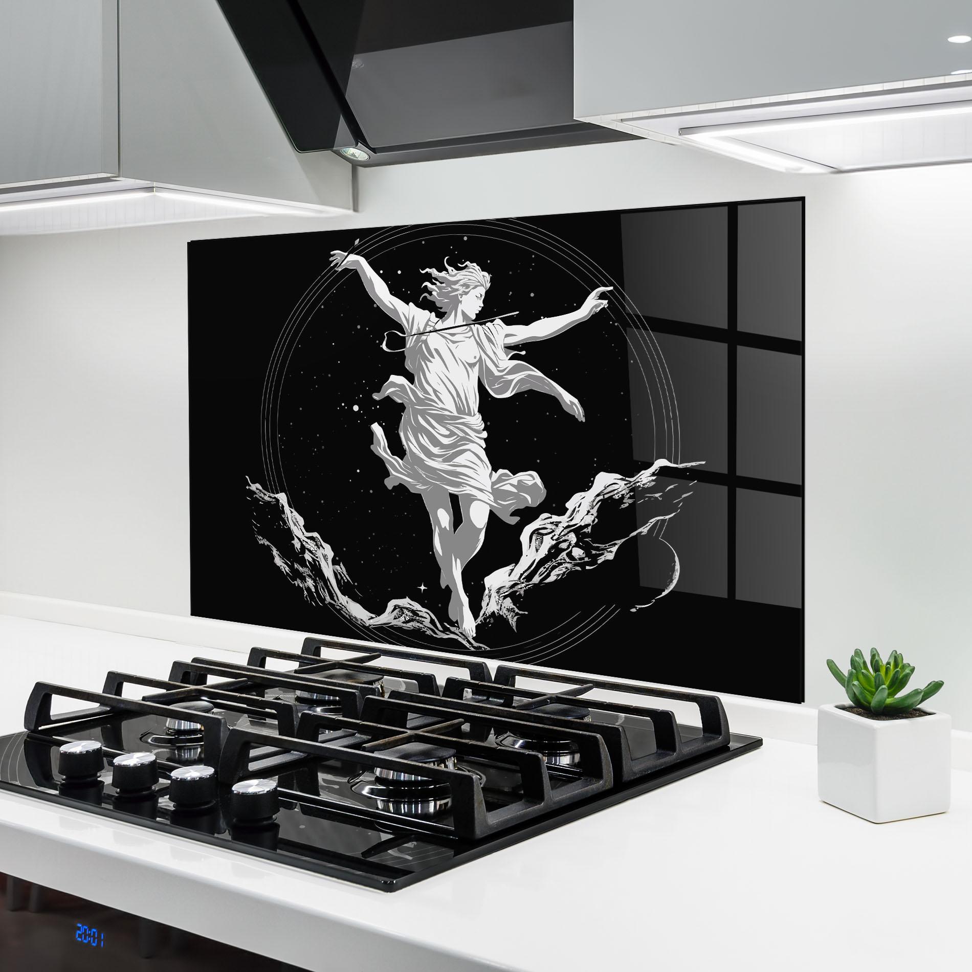 Стъклен панел за кухня Statue Angel mockup 6