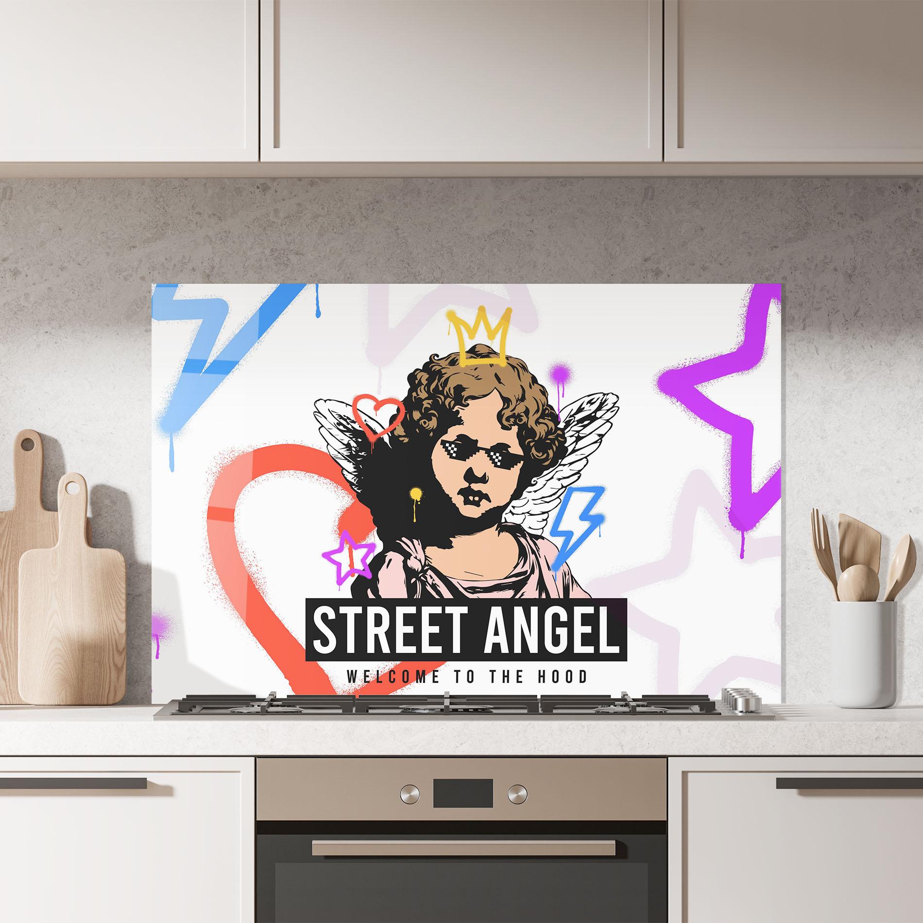Стъклен панел за кухня Hood Angel mockup 7