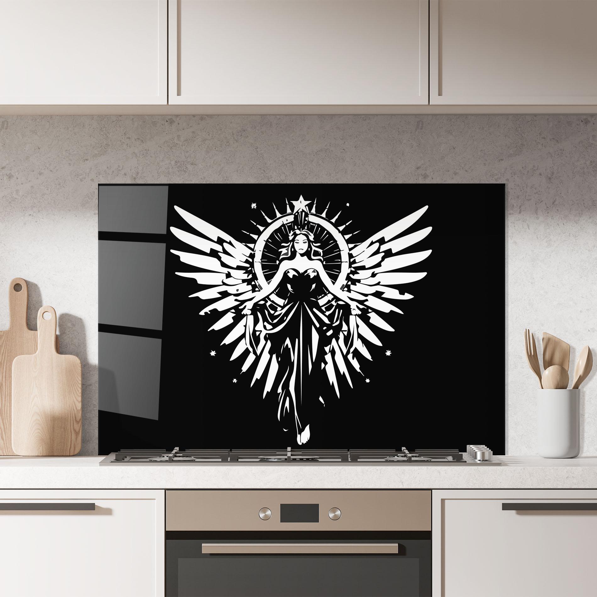 Стъклен панел за кухня Jewels Angel mockup 7