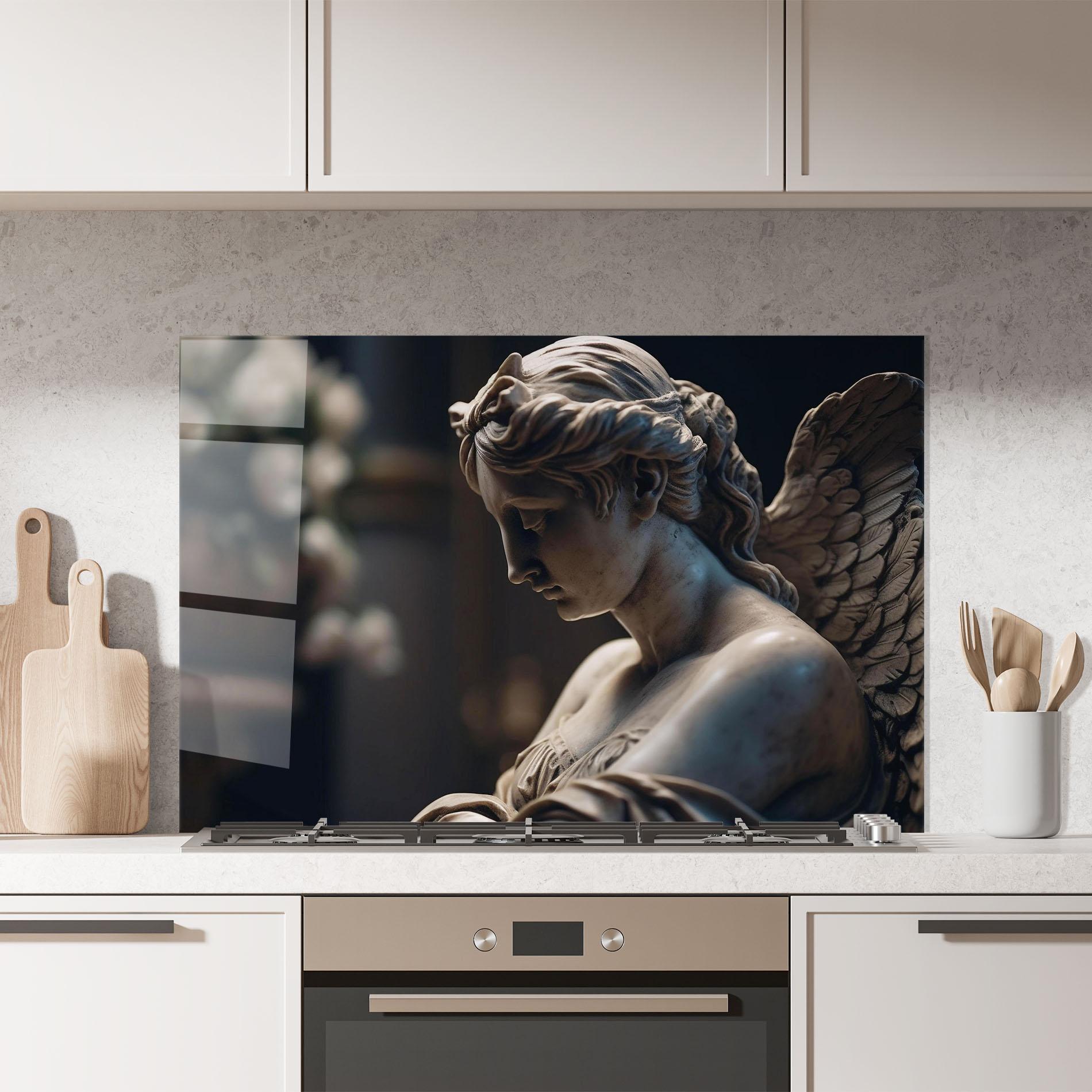 Стъклен панел за кухня Praying Woman mockup 7