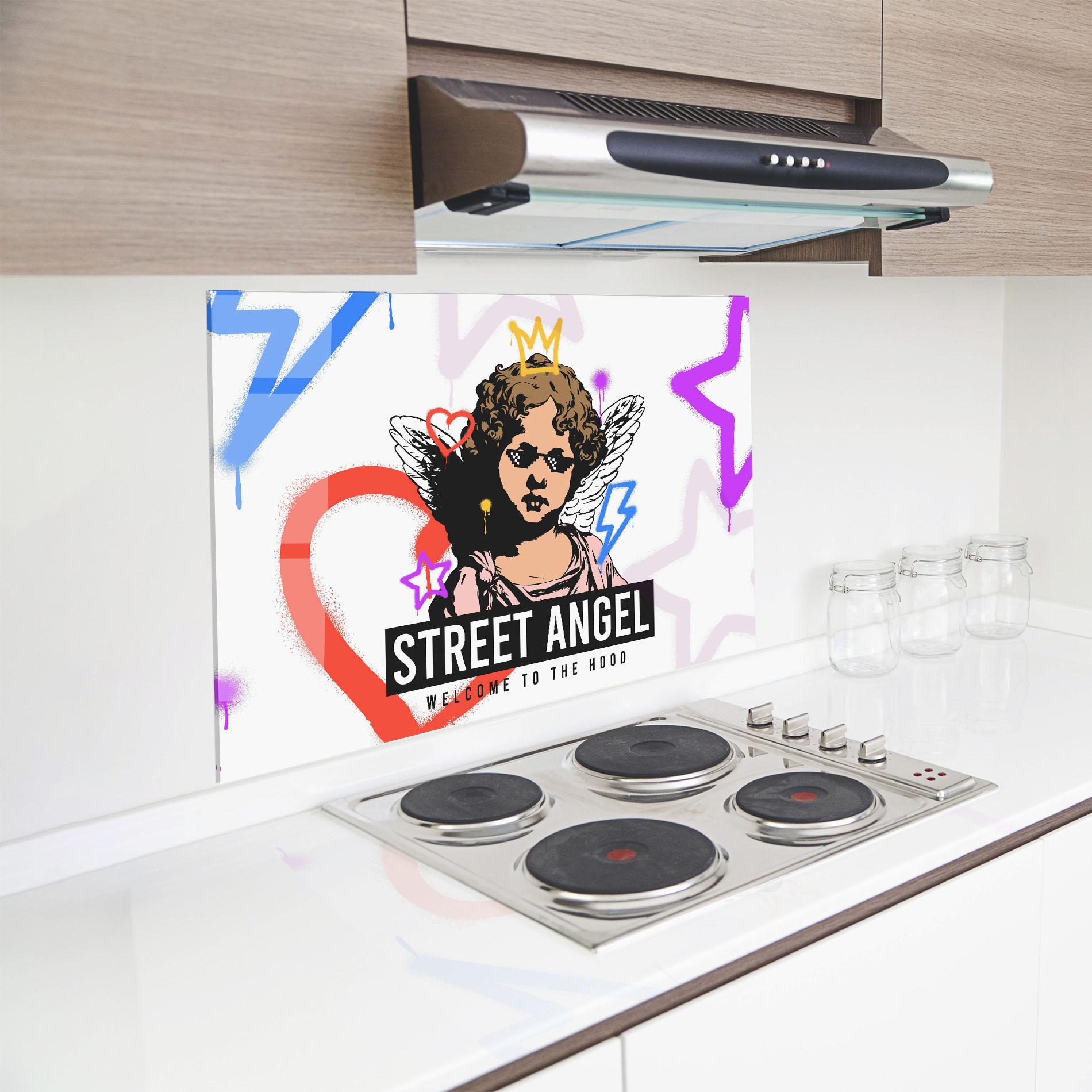 Стъклен панел за кухня Hood Angel mockup 8