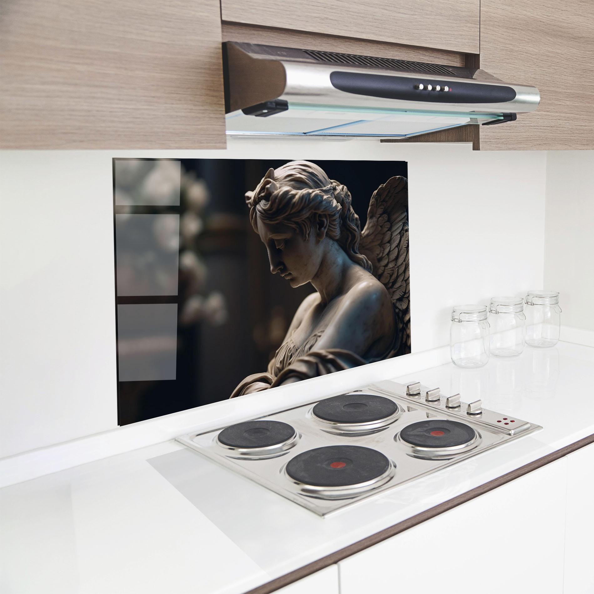Стъклен панел за кухня Praying Woman mockup 8