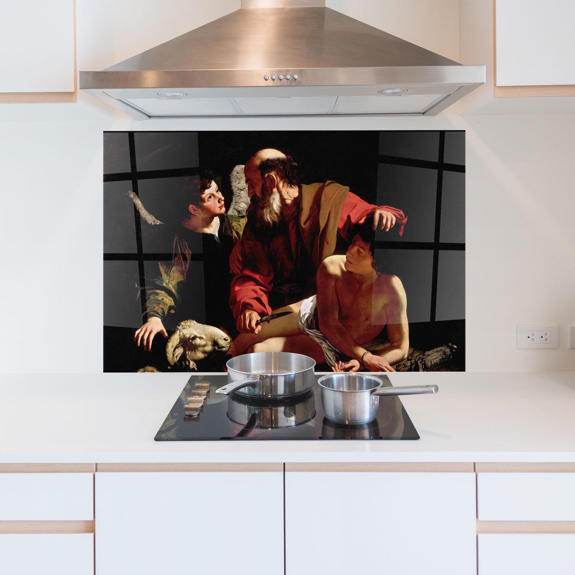 Стъклен панел за кухня Sacrifice Of Isaac mockup 5