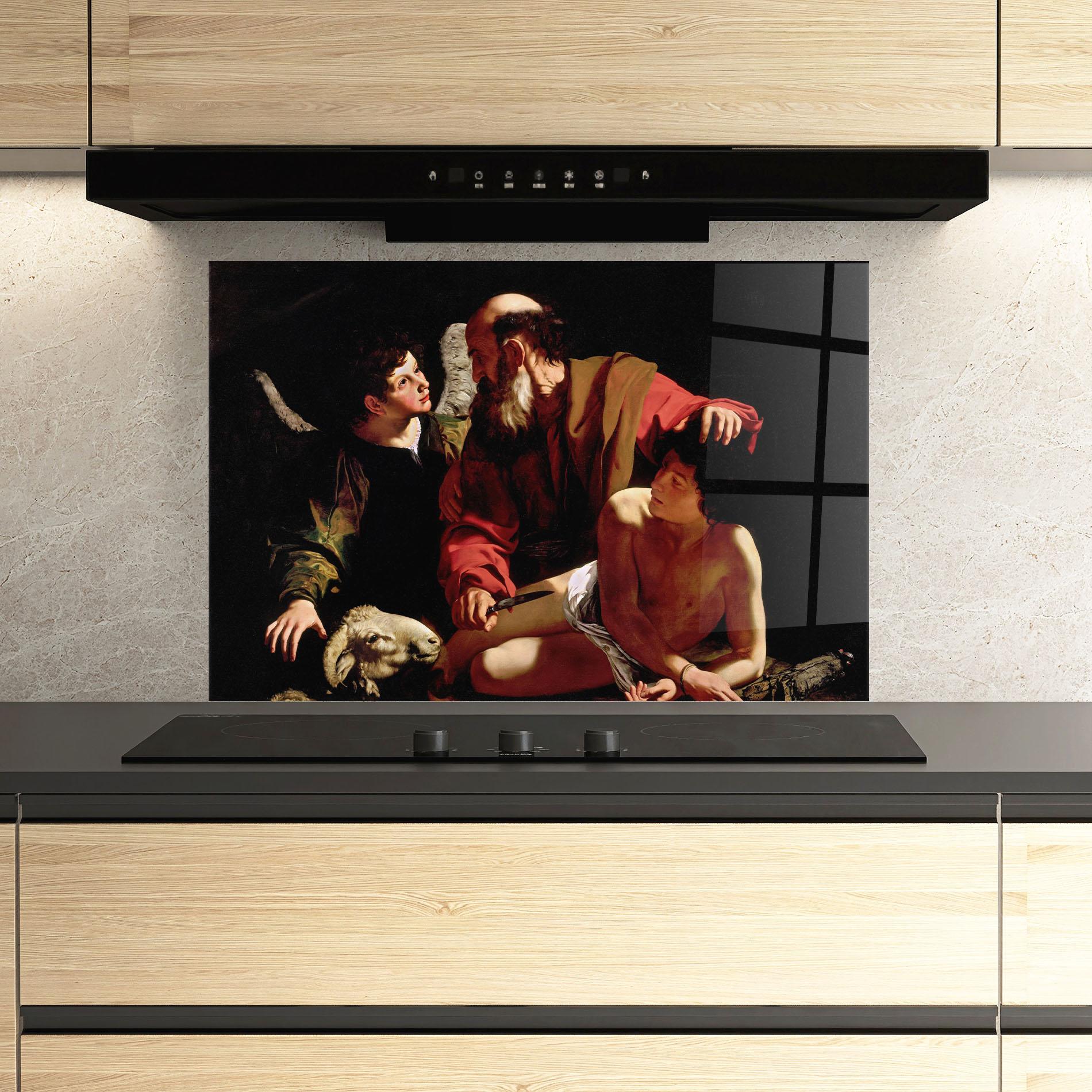 Стъклен панел за кухня Sacrifice Of Isaac mockup 3