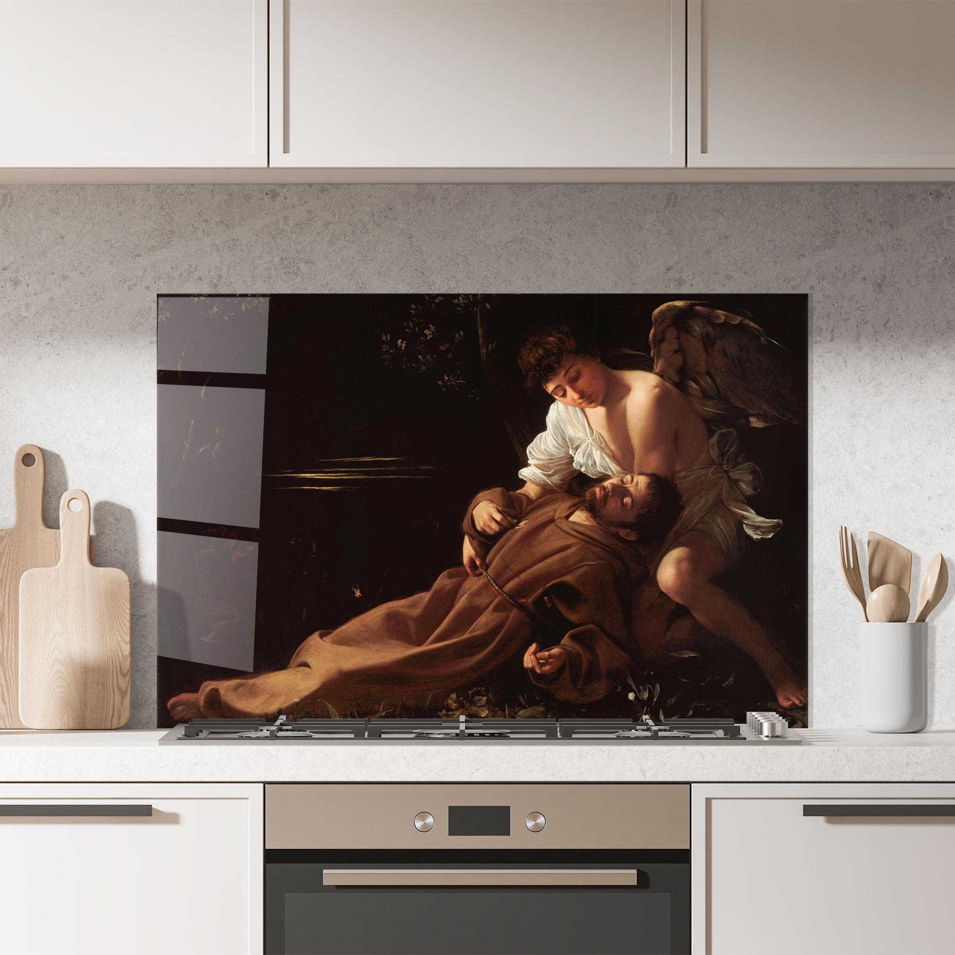 Стъклен панел за кухня Francis Of Assisi In Ecstasy mockup 7