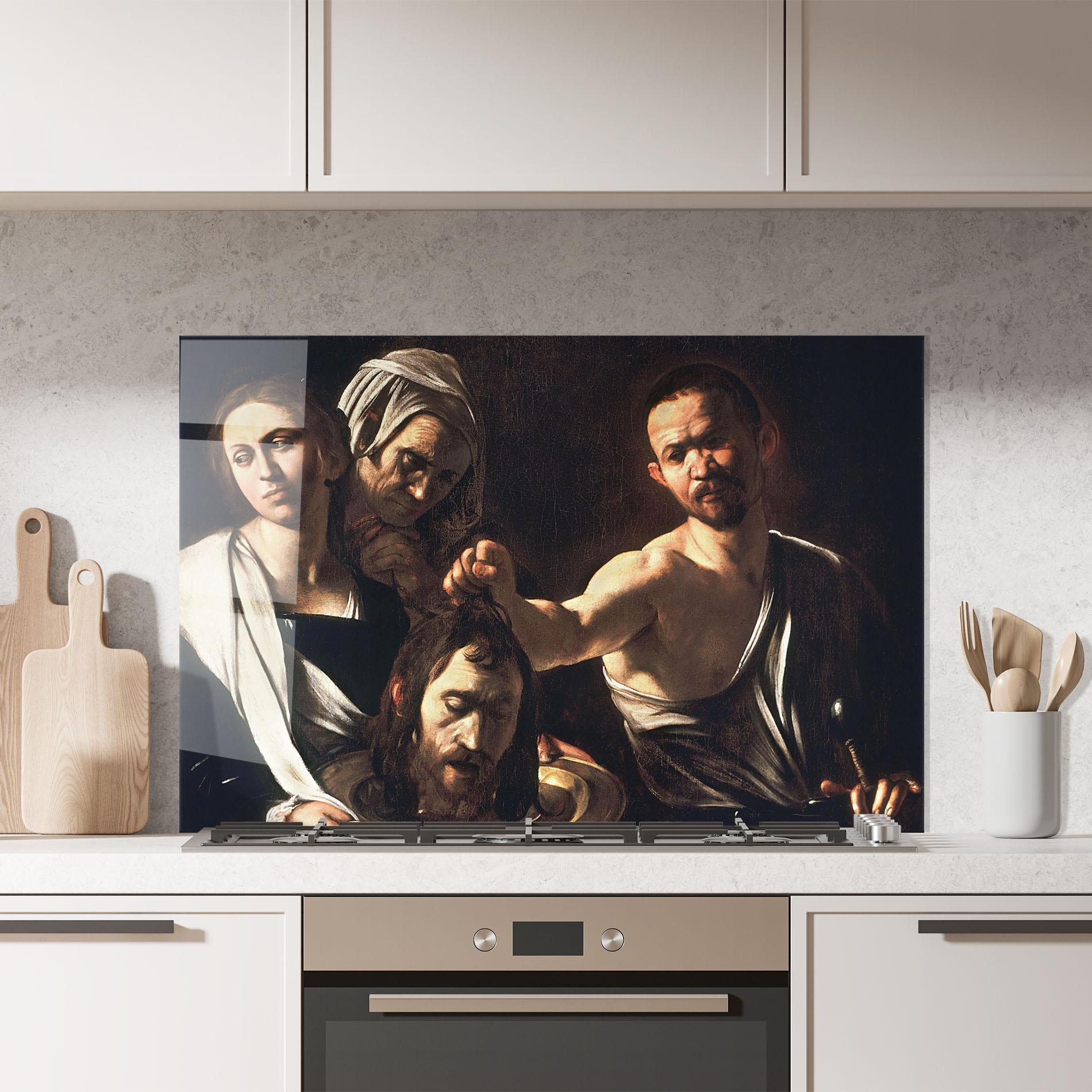 Стъклен панел за кухня Salome With The Head Of John mockup 7