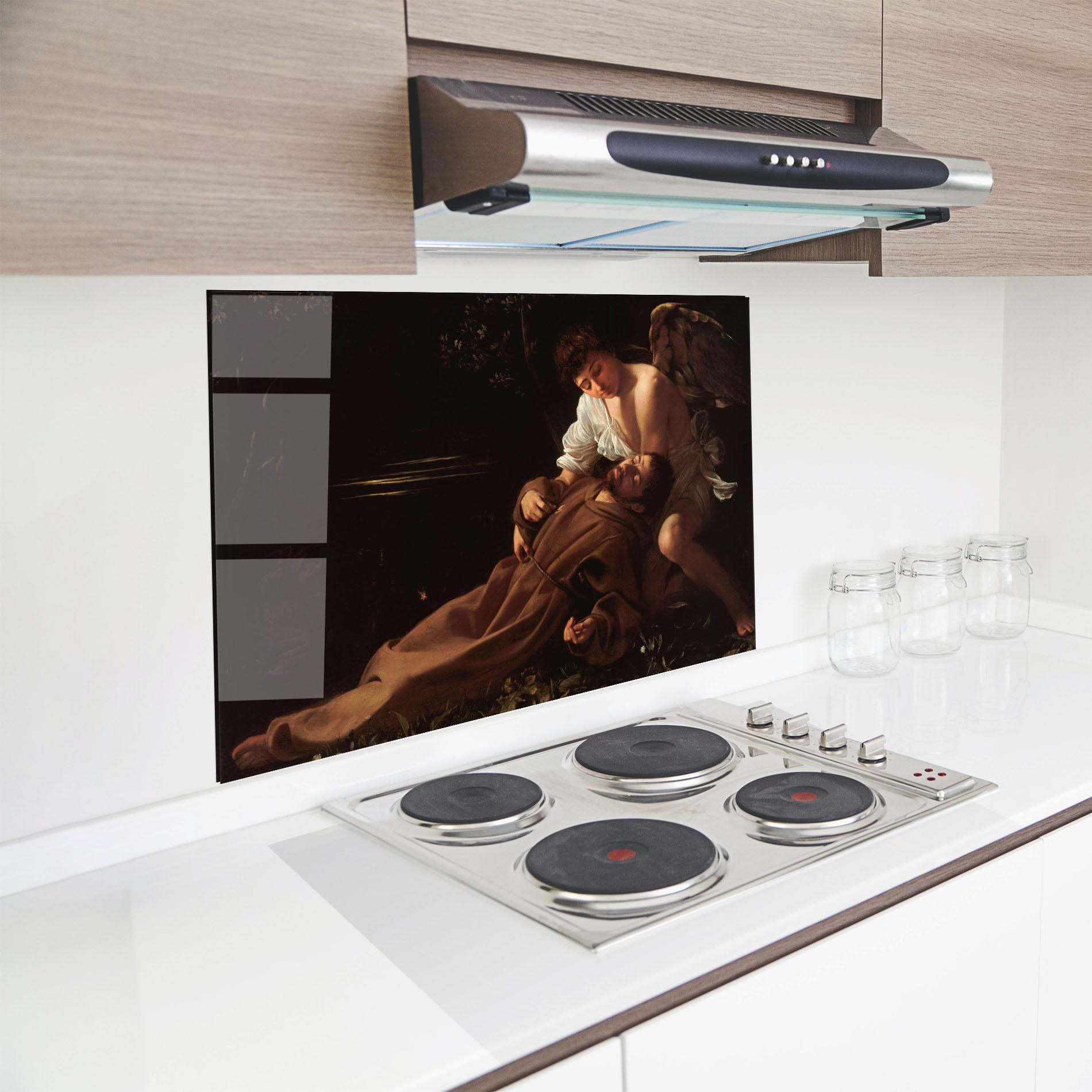 Стъклен панел за кухня Francis Of Assisi In Ecstasy mockup 8