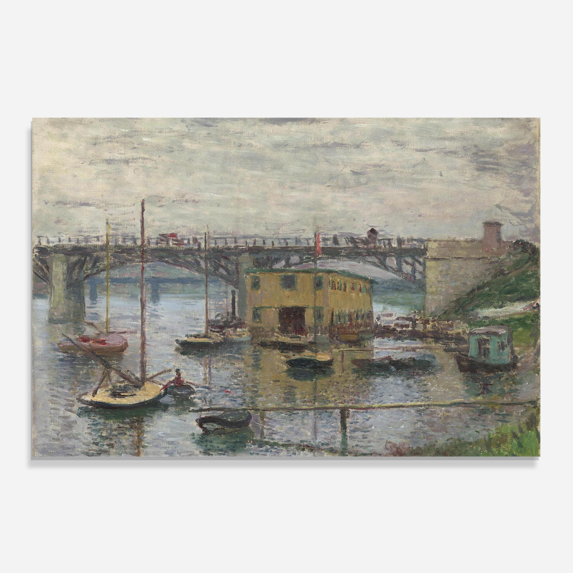 Стъклен панел за кухня Bridge At Argenteuil Monet mockup 0