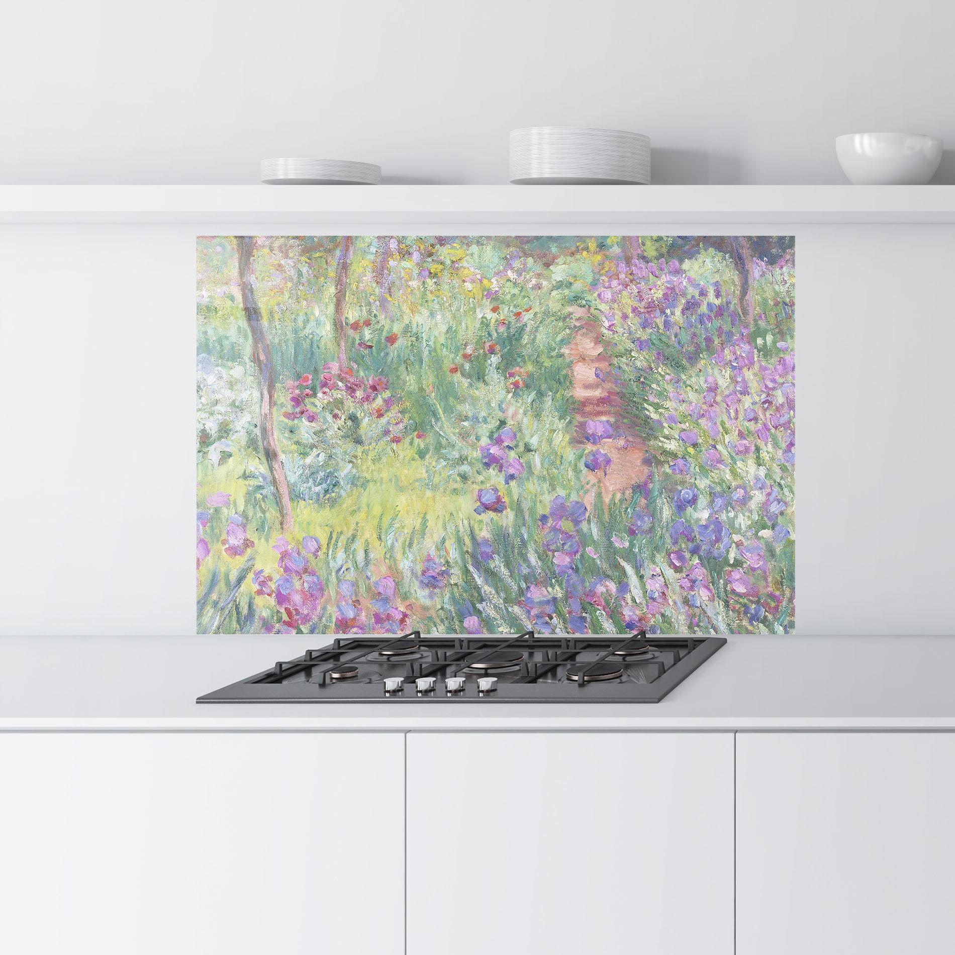 Стъклен панел за кухня Garden In Giverny mockup 9