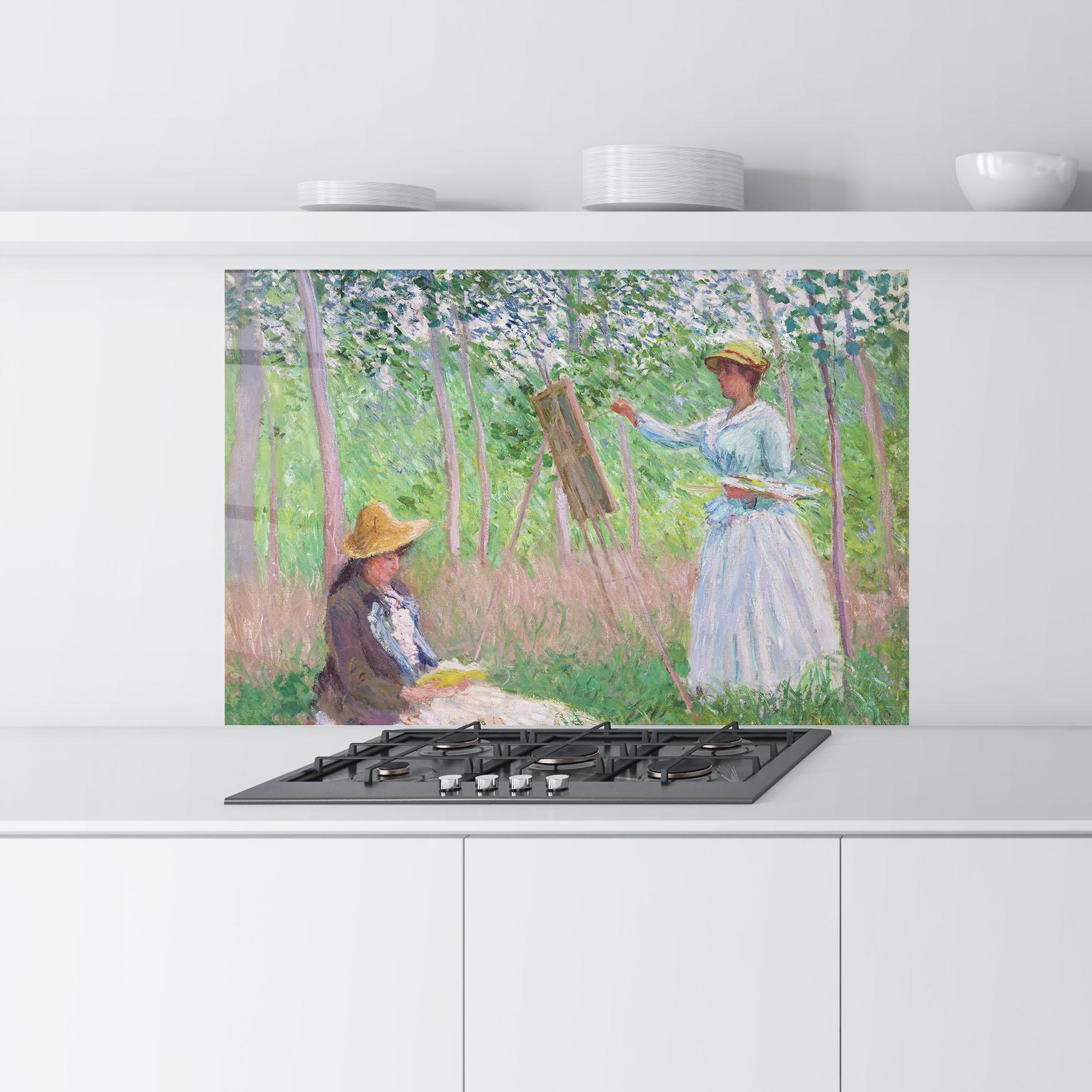 Стъклен панел за кухня In The Woods At Giverny mockup 9