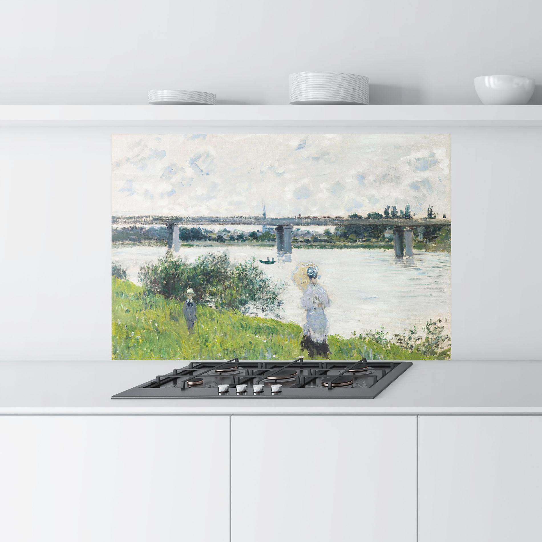 Стъклен панел за кухня Promenade Railroad Bridge mockup 9