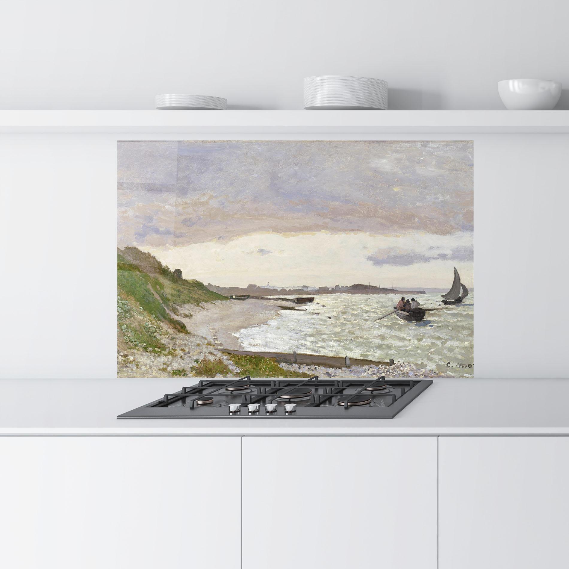Стъклен панел за кухня Seashore At Sainte Adresse mockup 9