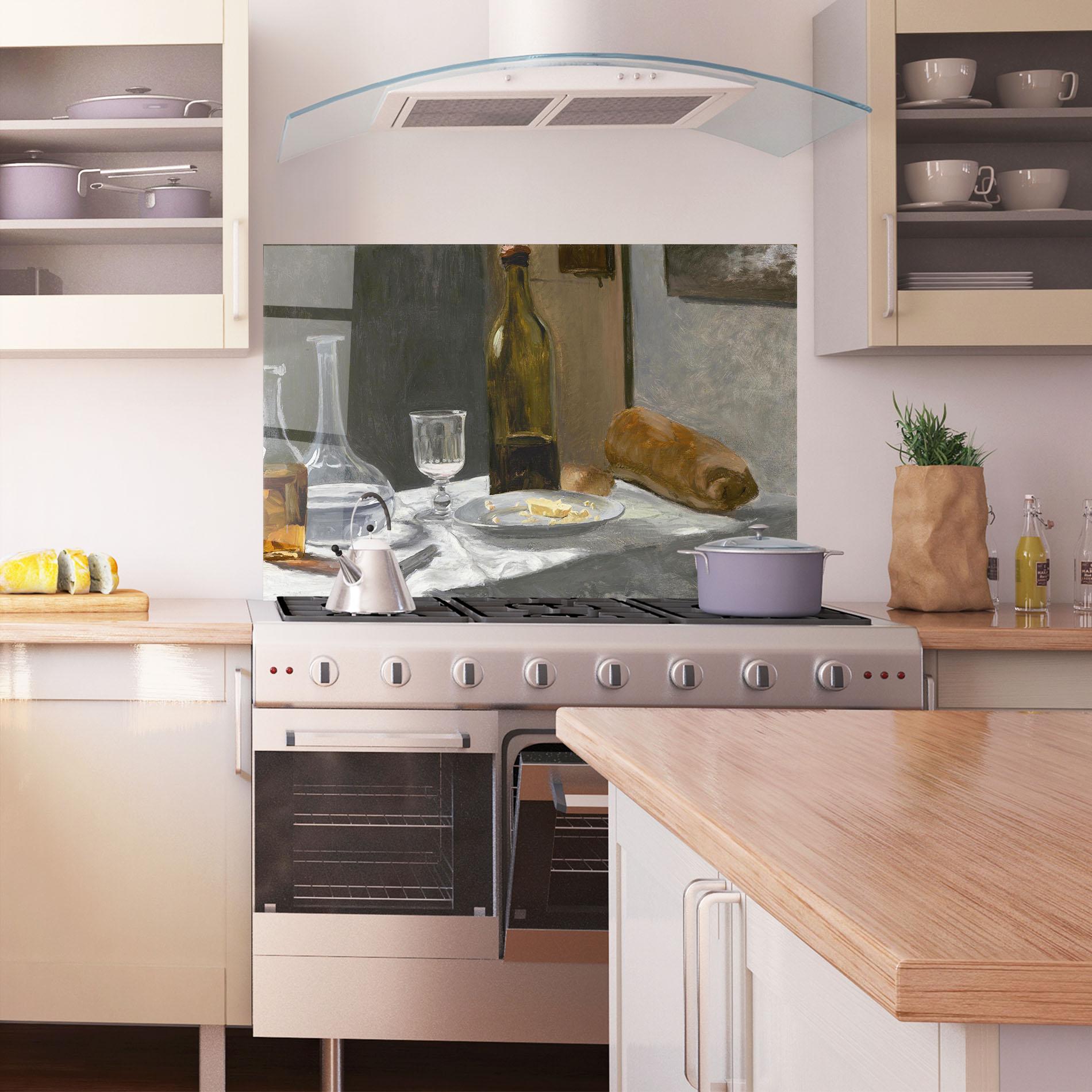 Стъклен панел за кухня Still Life With Bottle mockup 1