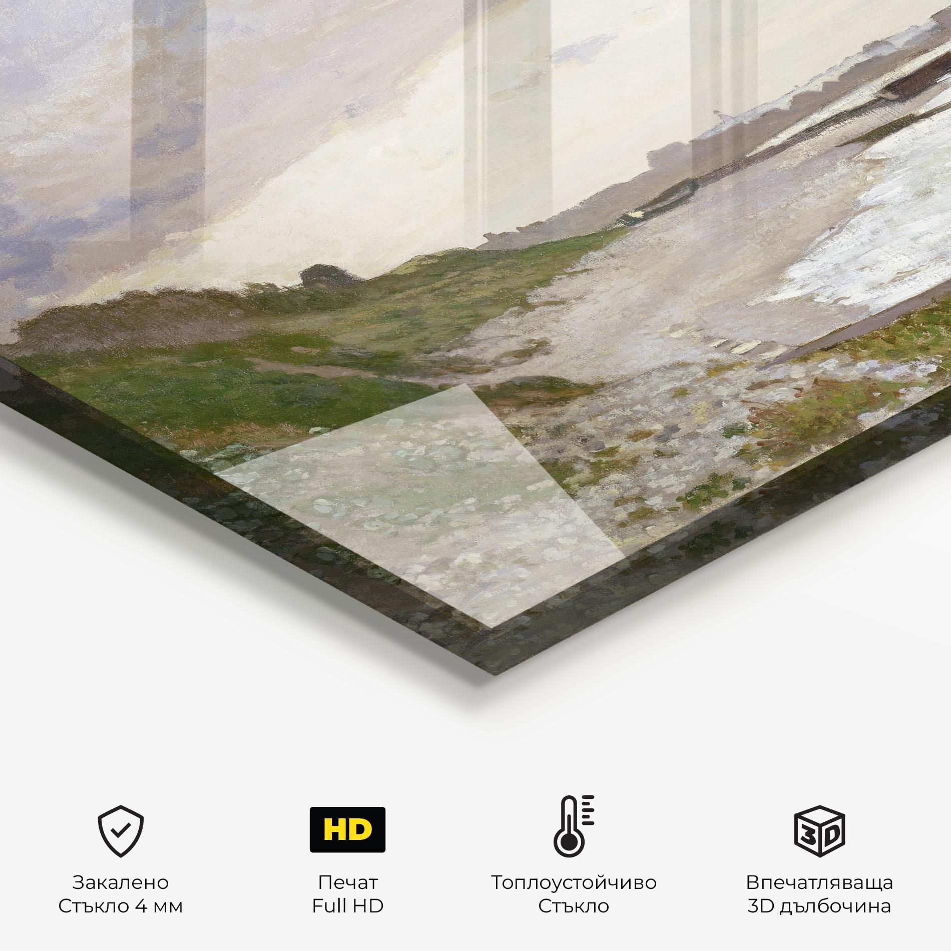 Стъклен панел за кухня Seashore At Sainte Adresse mockup 2