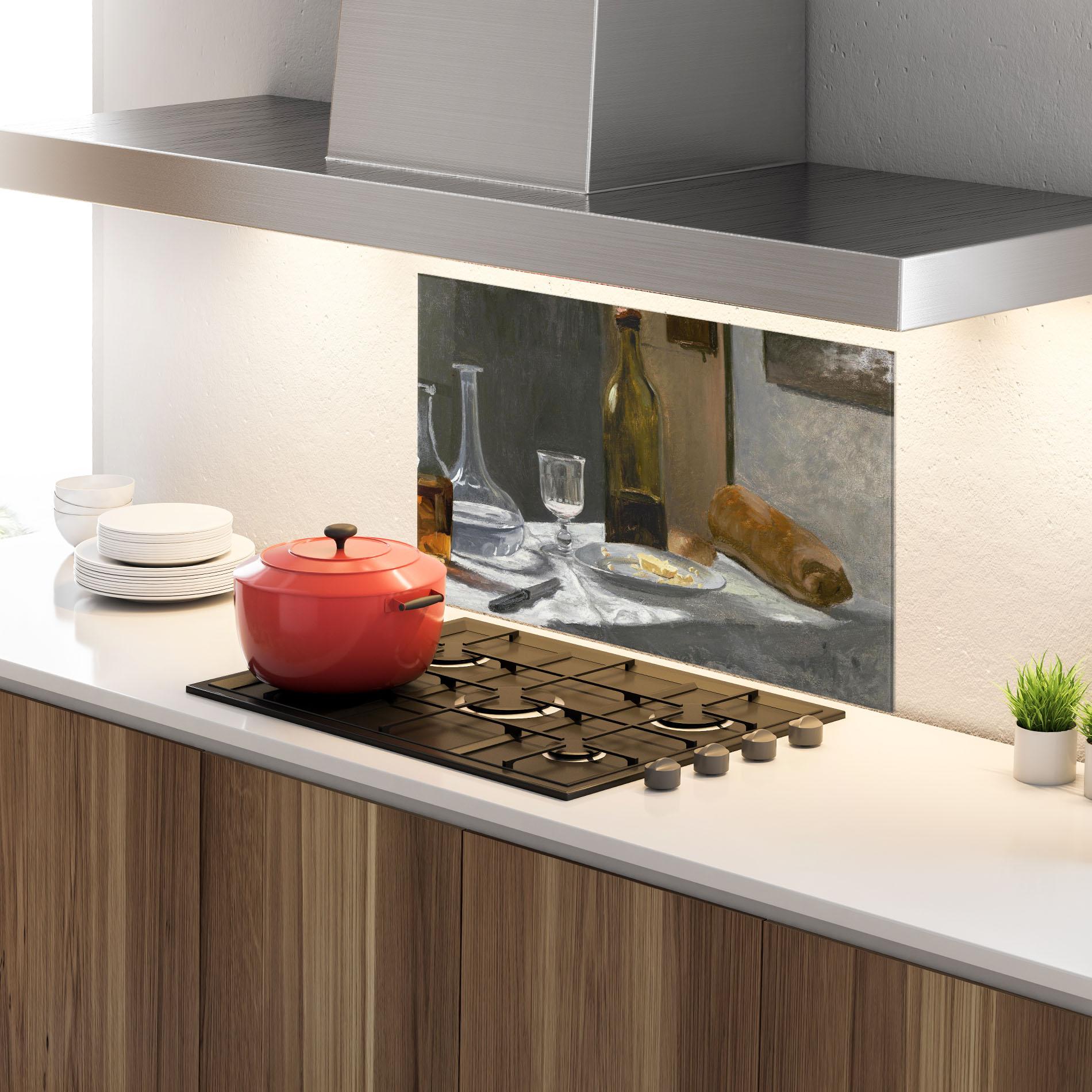 Стъклен панел за кухня Still Life With Bottle mockup 4