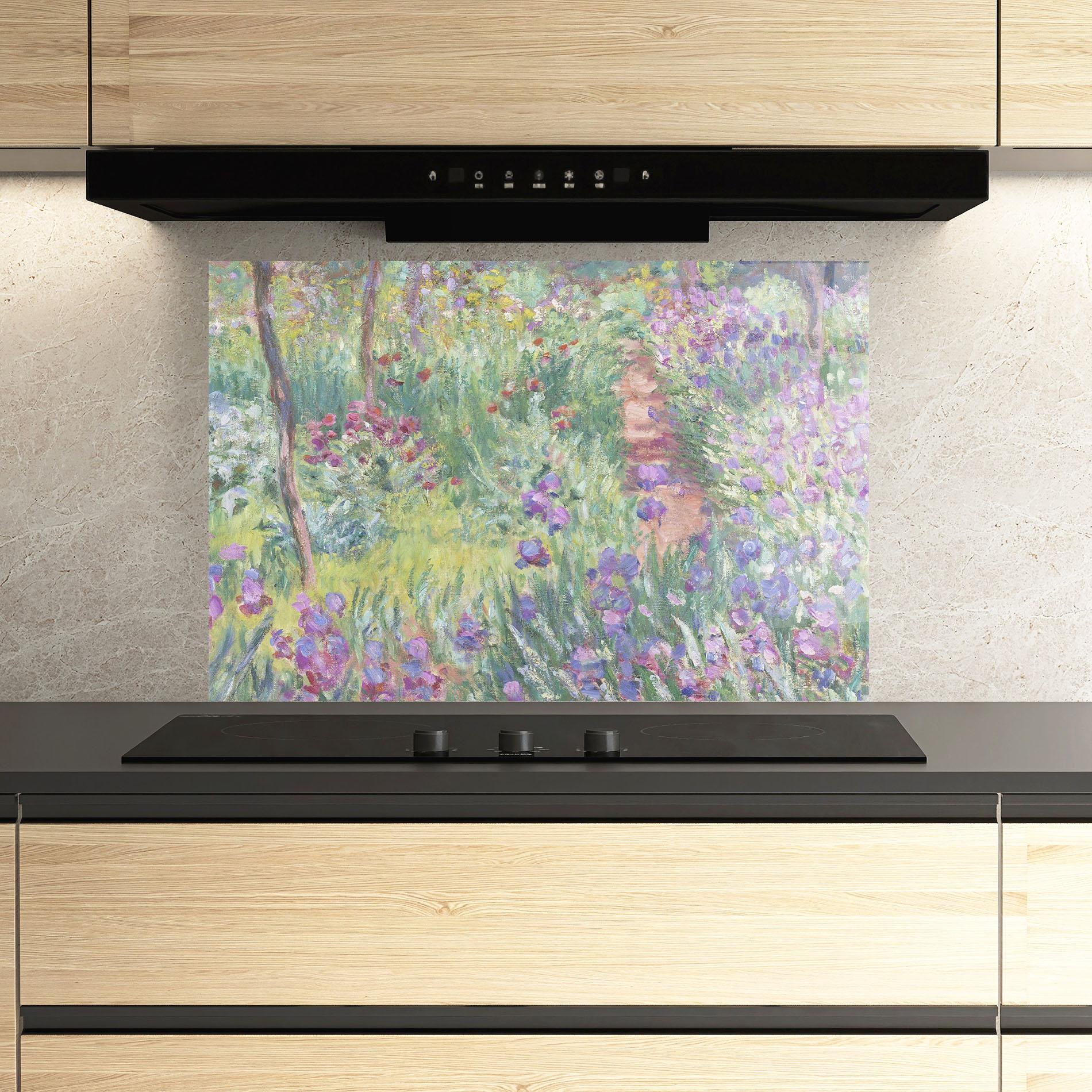 Стъклен панел за кухня Garden In Giverny mockup 3