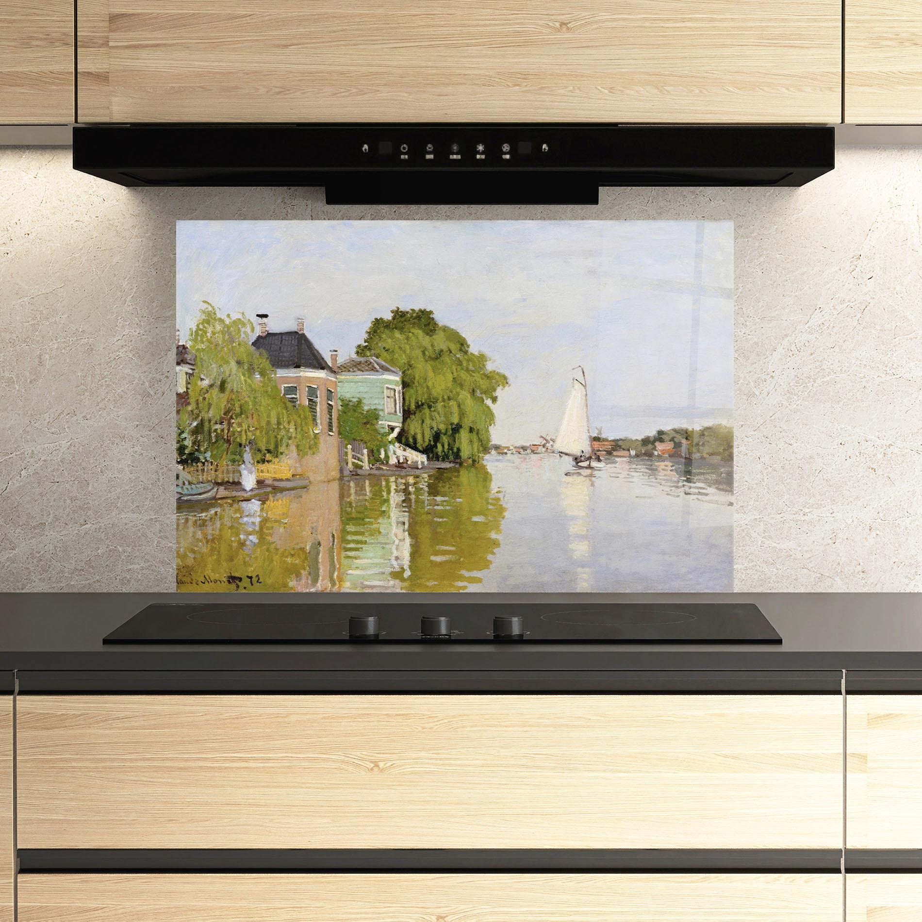 Стъклен панел за кухня Houses On The Achterzaan mockup 3