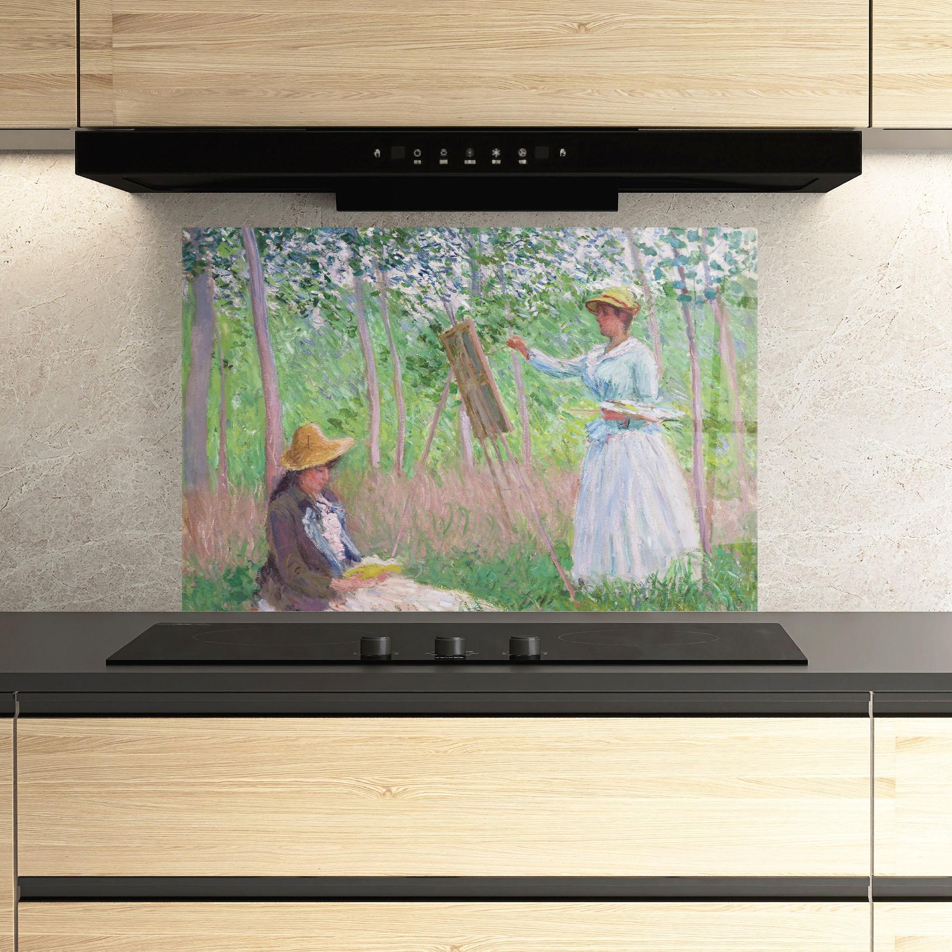 Стъклен панел за кухня In The Woods At Giverny mockup 3