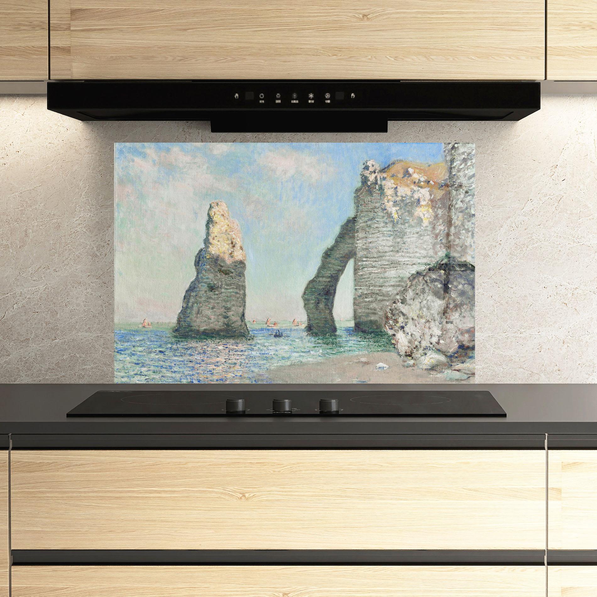 Стъклен панел за кухня The Cliffs At Etretat mockup 3