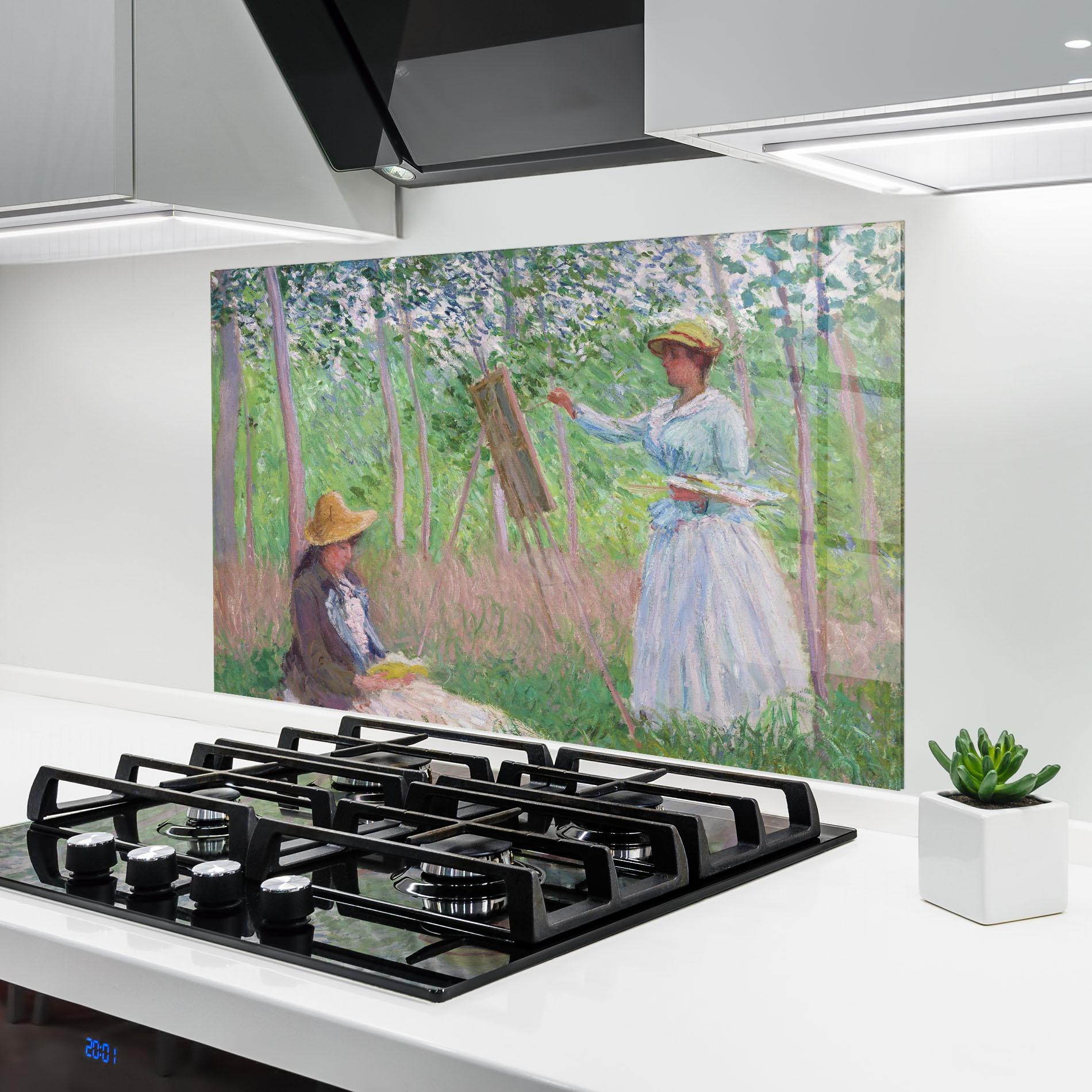 Стъклен панел за кухня In The Woods At Giverny mockup 6