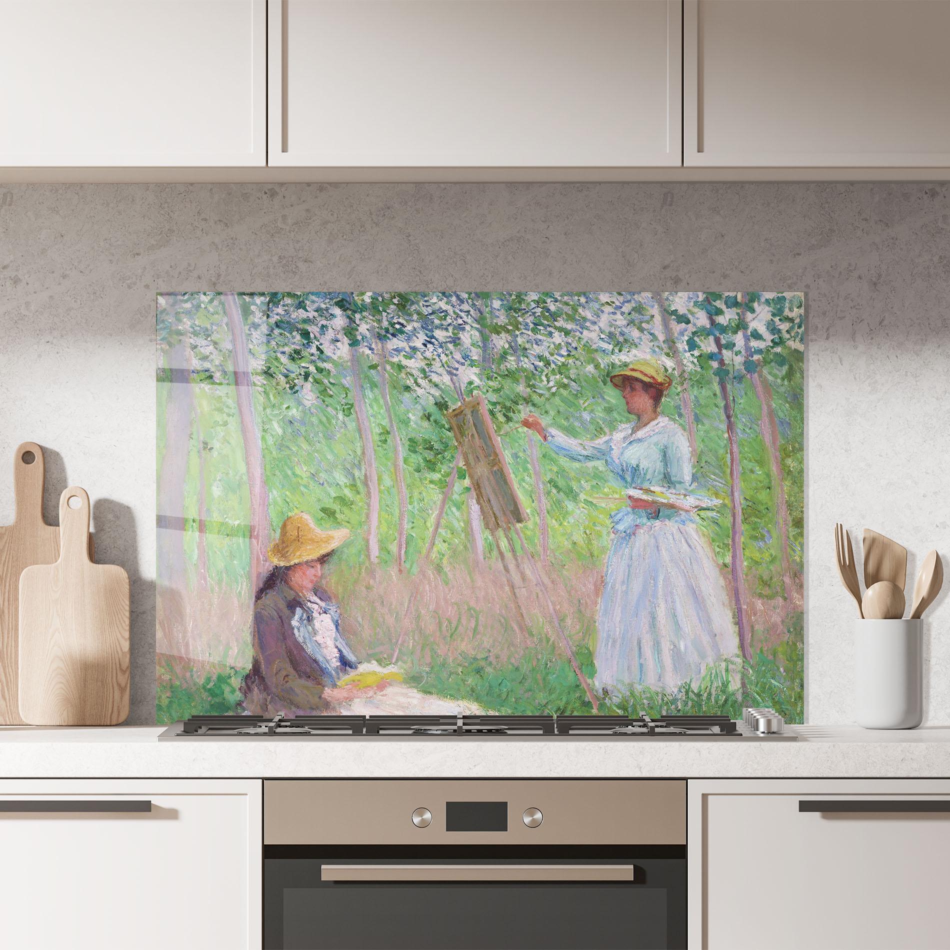 Стъклен панел за кухня In The Woods At Giverny mockup 7