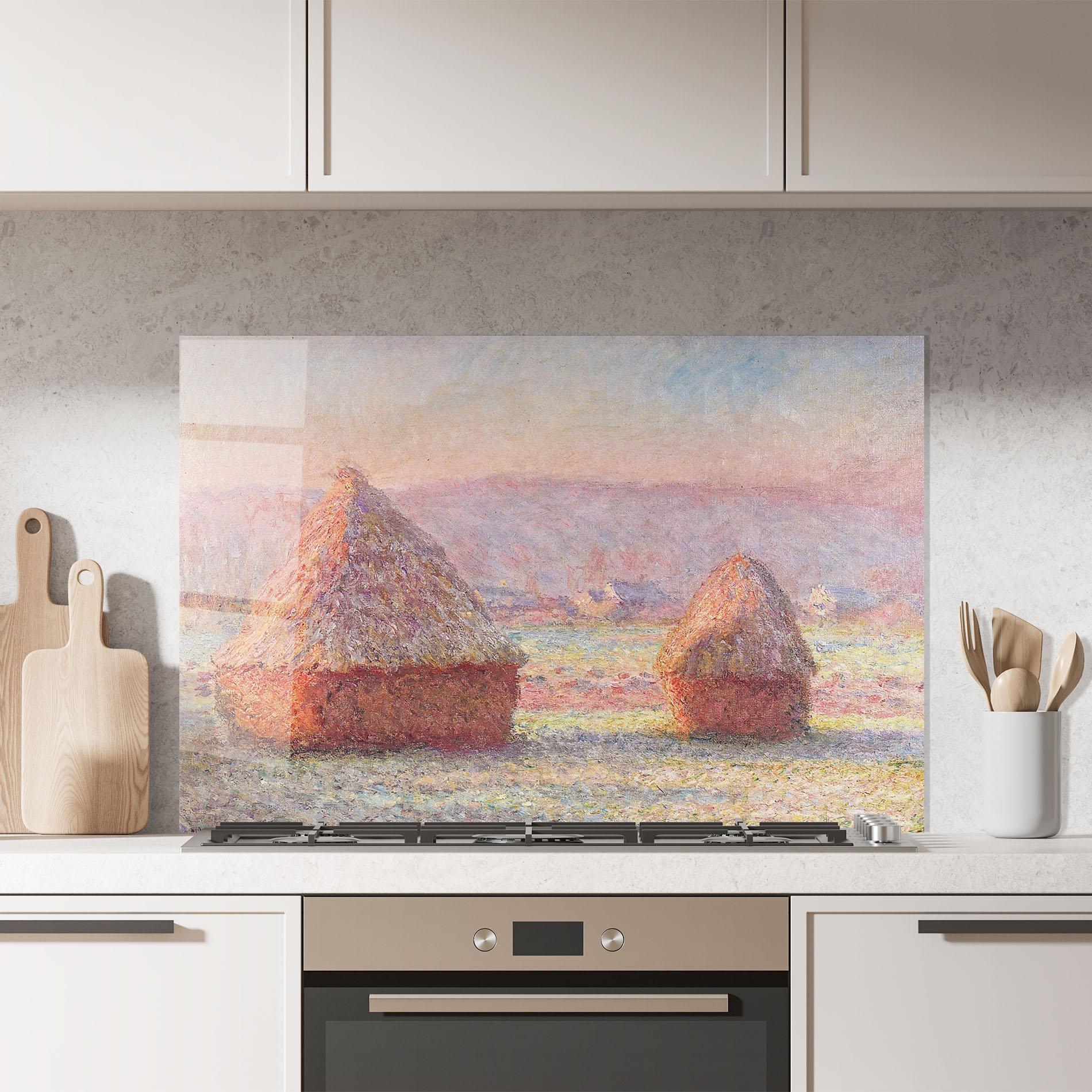 Стъклен панел за кухня White Frost mockup 7