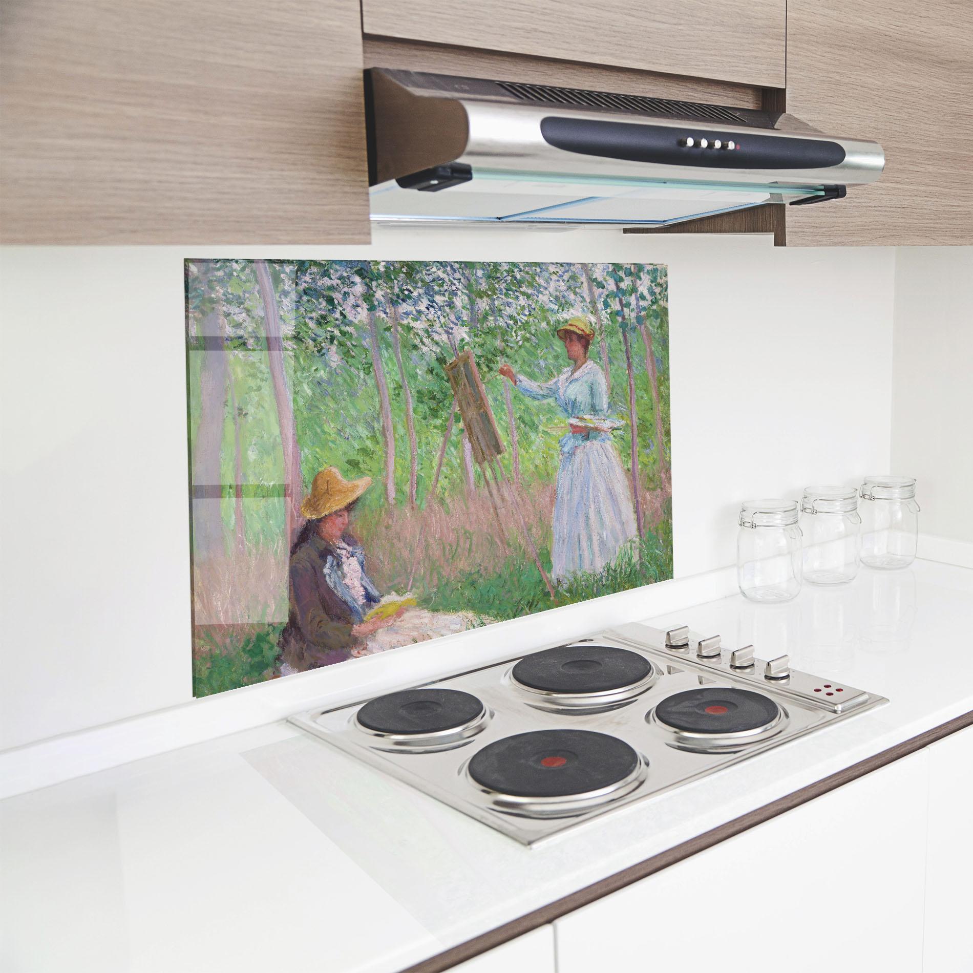 Стъклен панел за кухня In The Woods At Giverny mockup 8