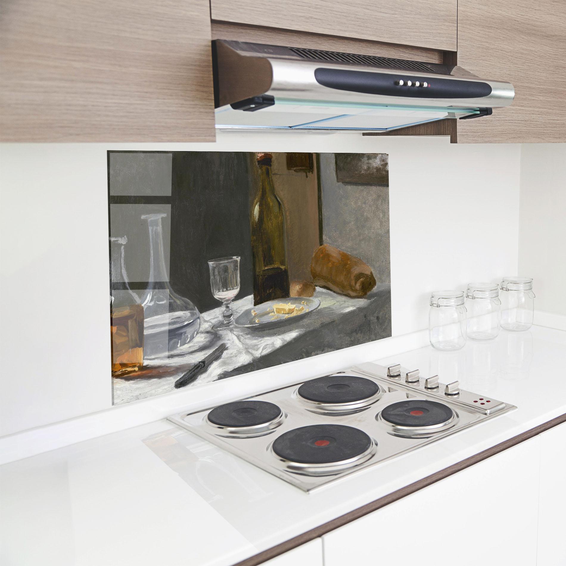 Стъклен панел за кухня Still Life With Bottle mockup 8