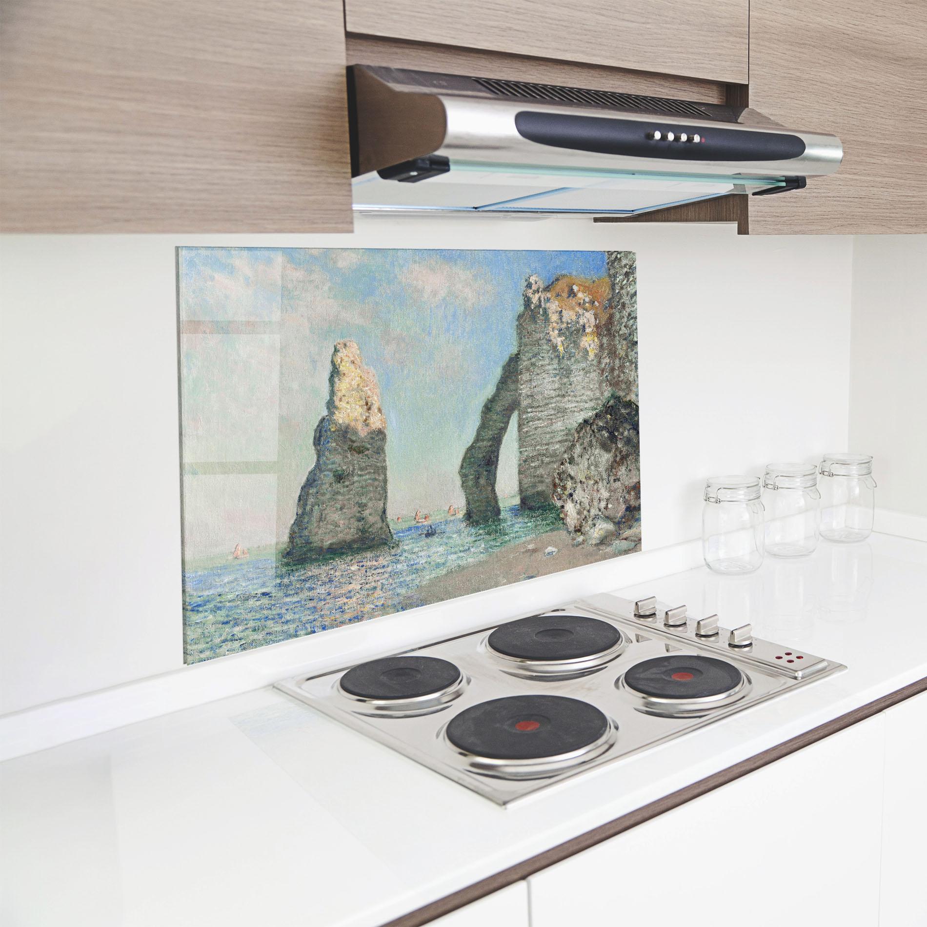 Стъклен панел за кухня The Cliffs At Etretat mockup 8