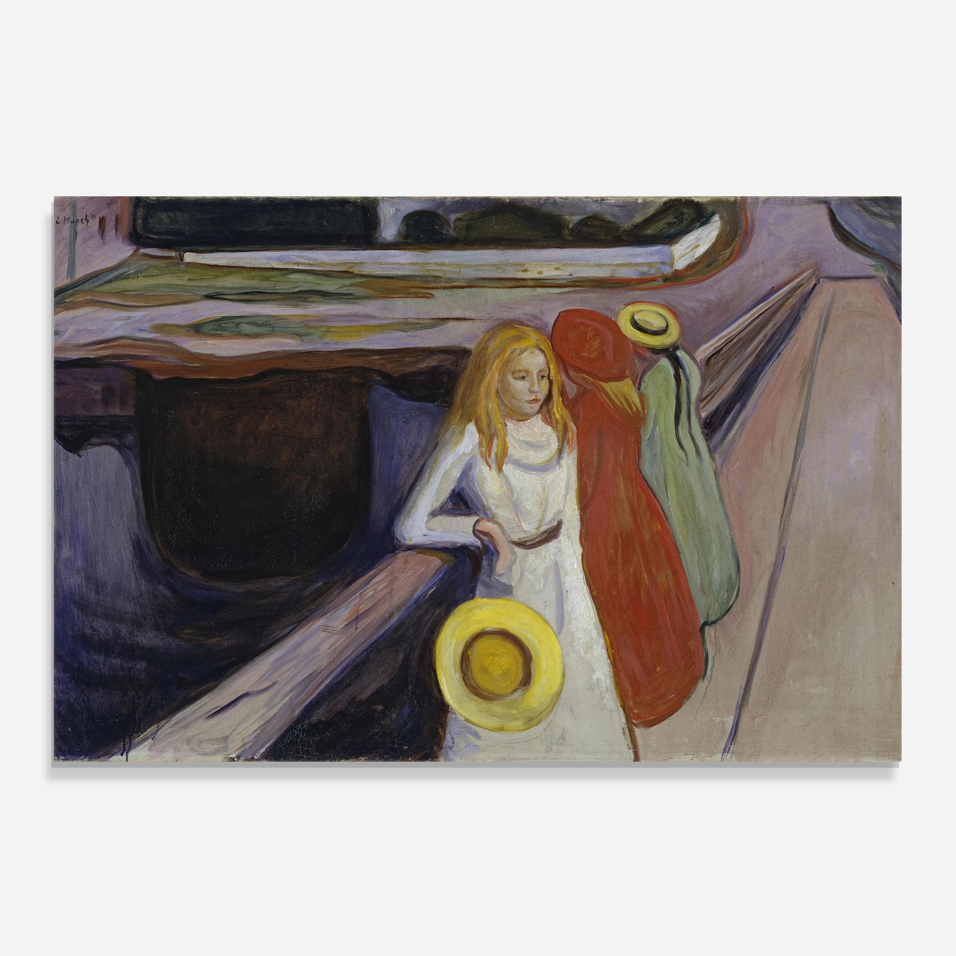 Стъклен панел за кухня Bridge Girls mockup 0