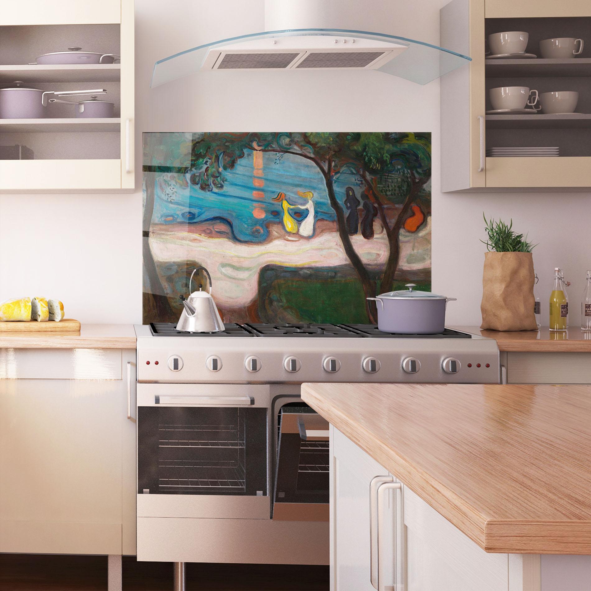 Стъклен панел за кухня Dance On The Beach mockup 1