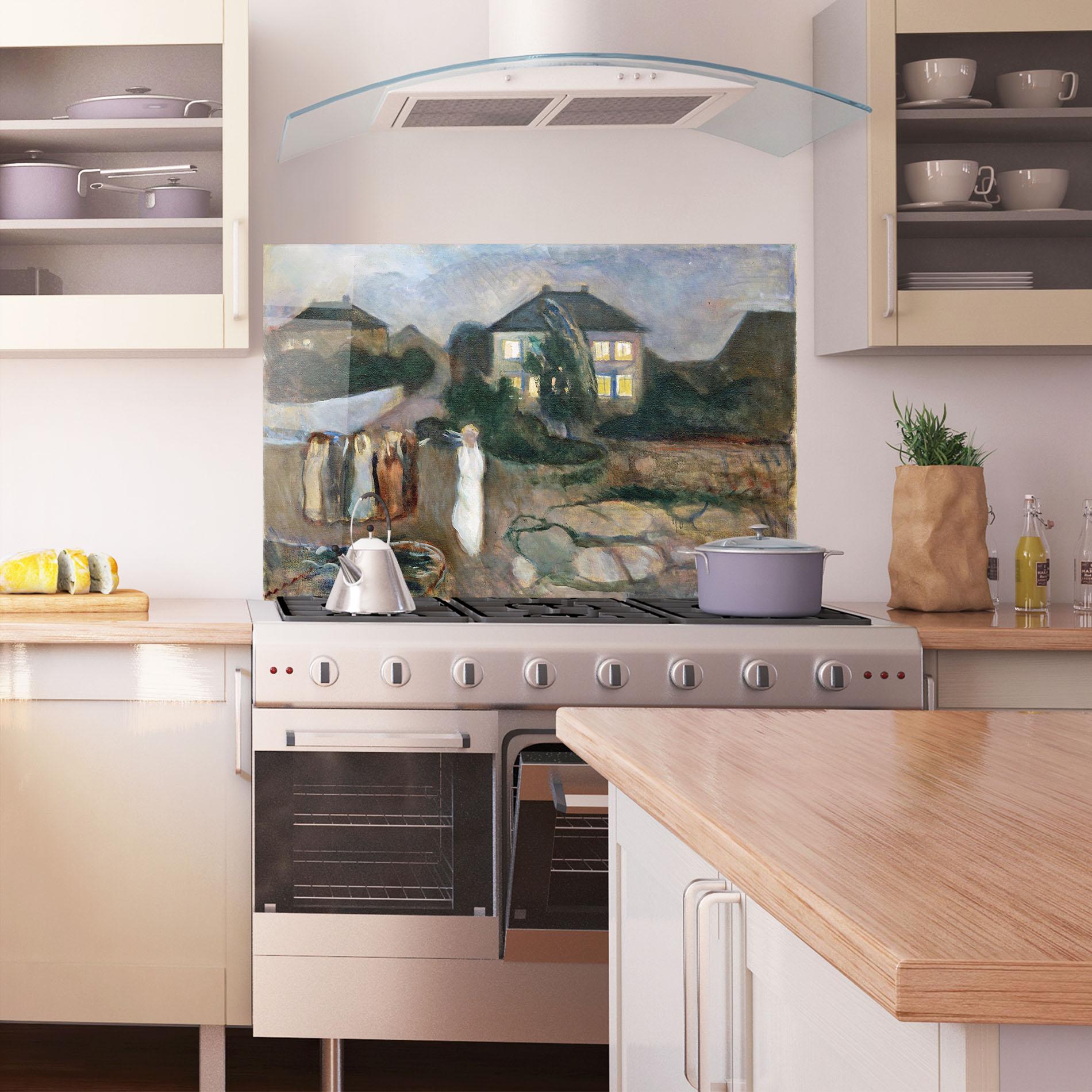 Стъклен панел за кухня The Storm mockup 1