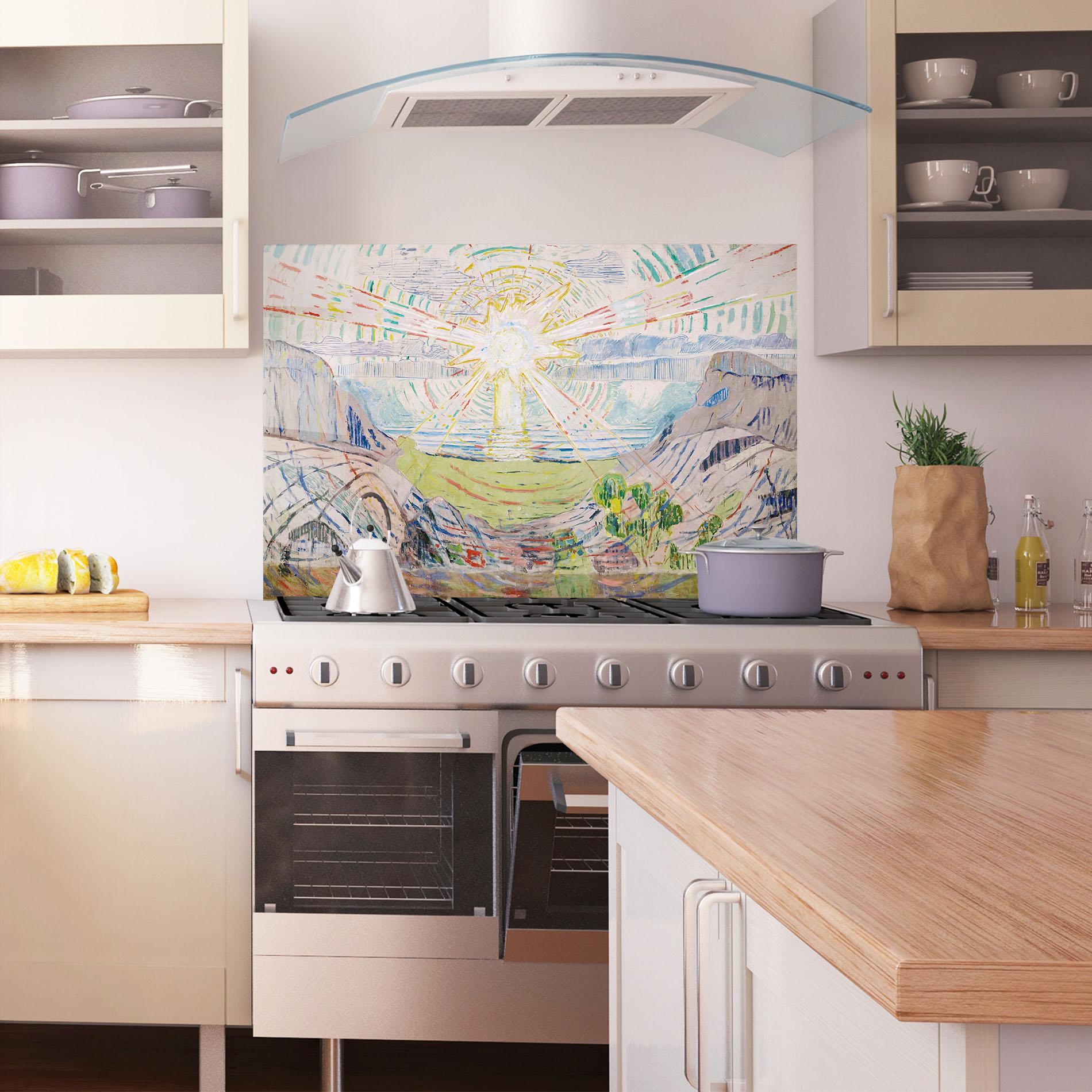 Стъклен панел за кухня The Sun Art mockup 1