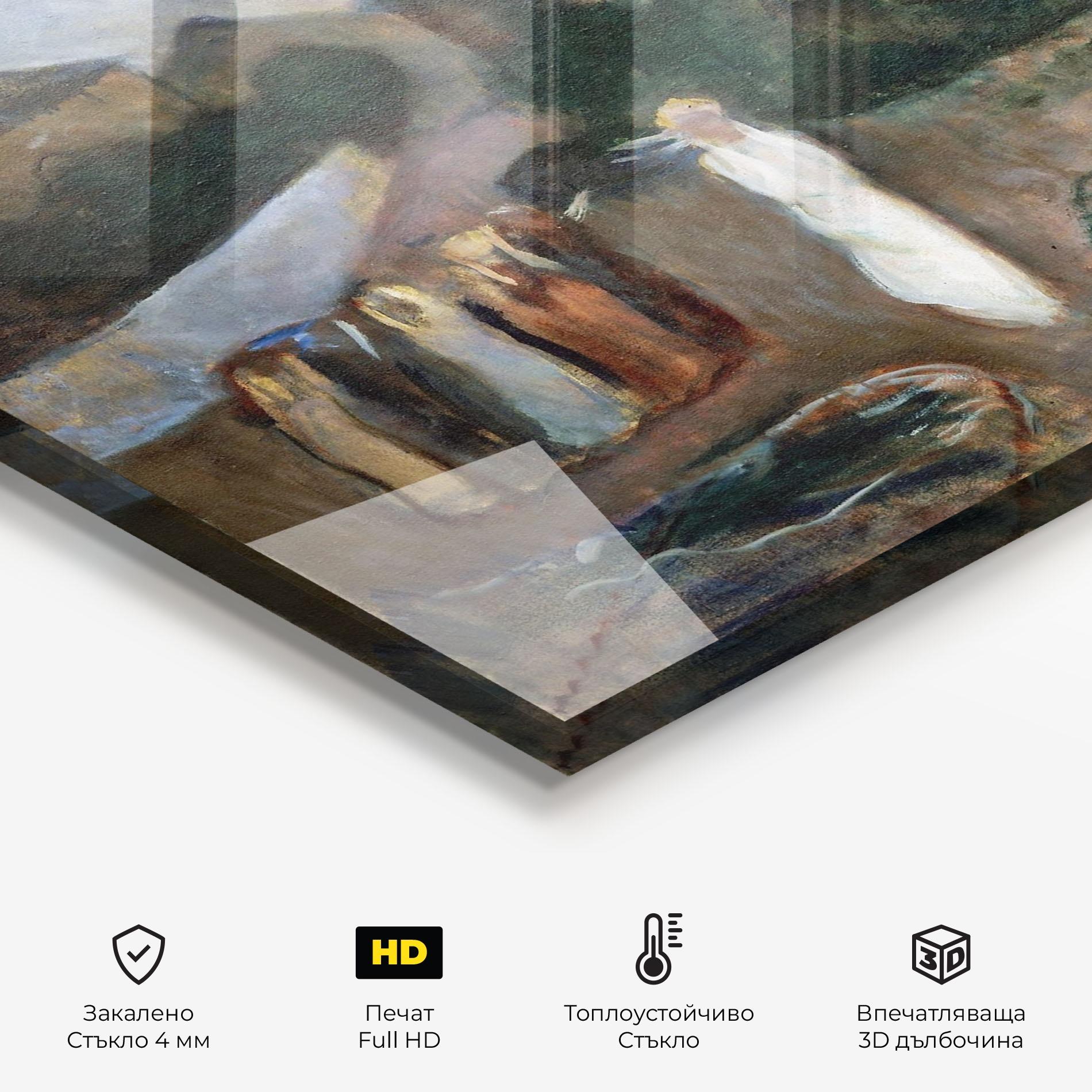 Стъклен панел за кухня The Storm mockup 2