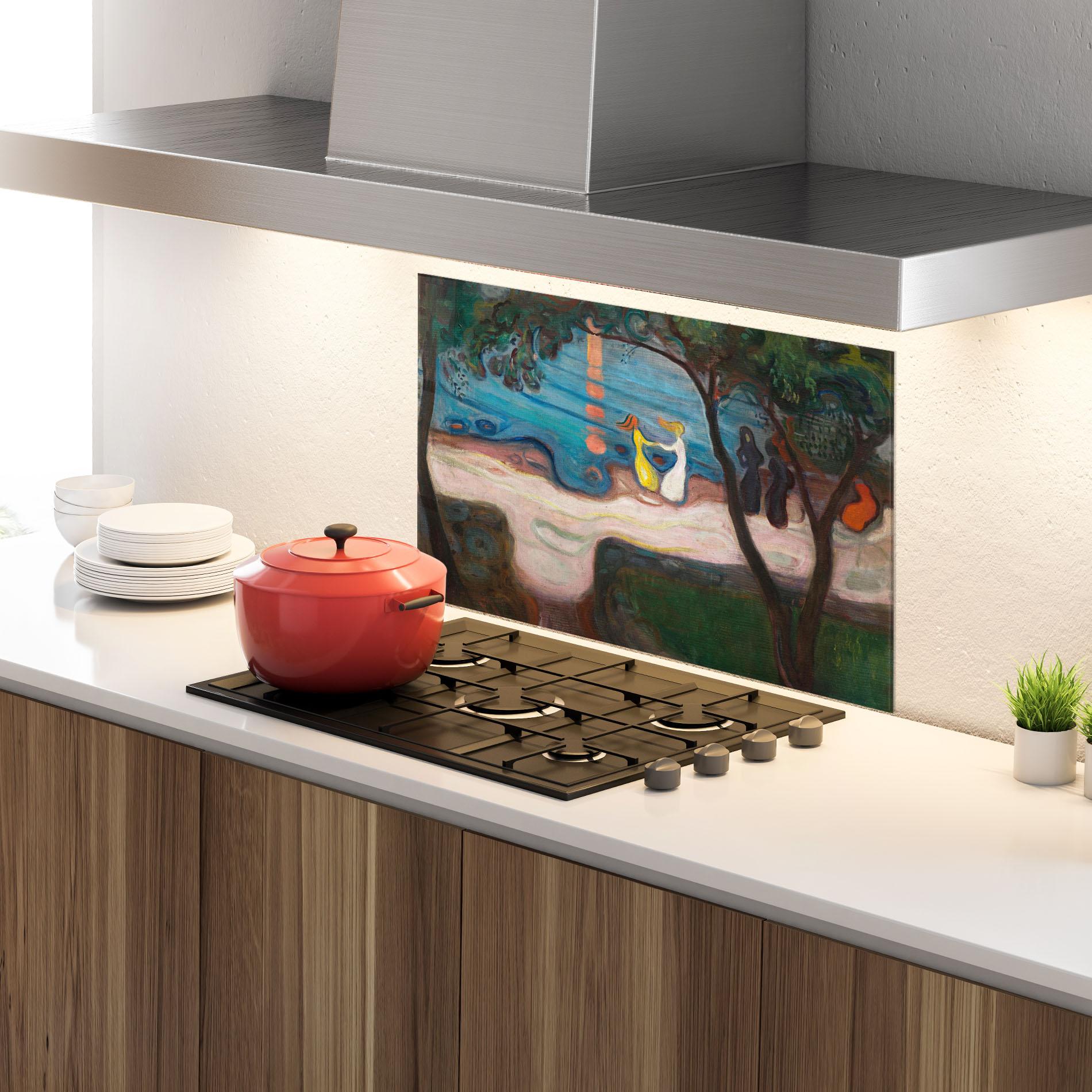 Стъклен панел за кухня Dance On The Beach mockup 4