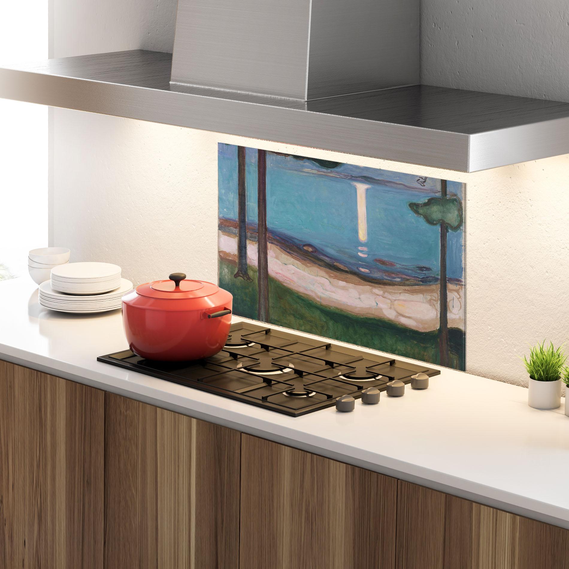 Стъклен панел за кухня Moonlight mockup 4