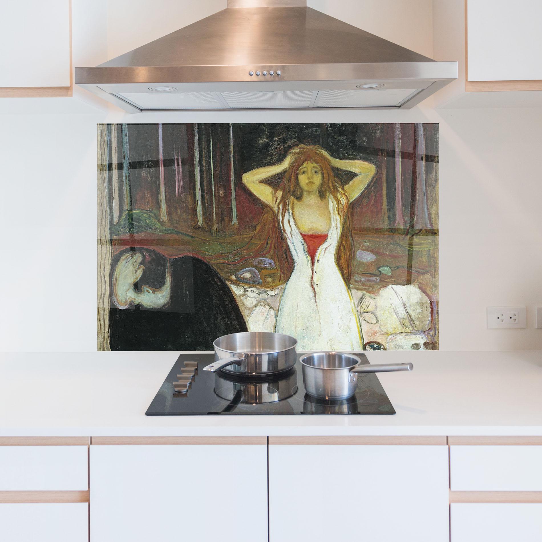 Стъклен панел за кухня Ashes mockup 5