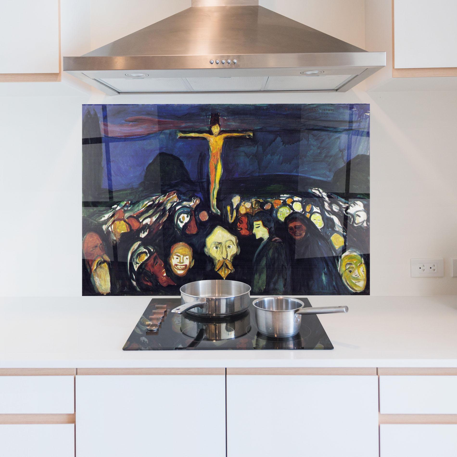 Стъклен панел за кухня Golgotha mockup 5