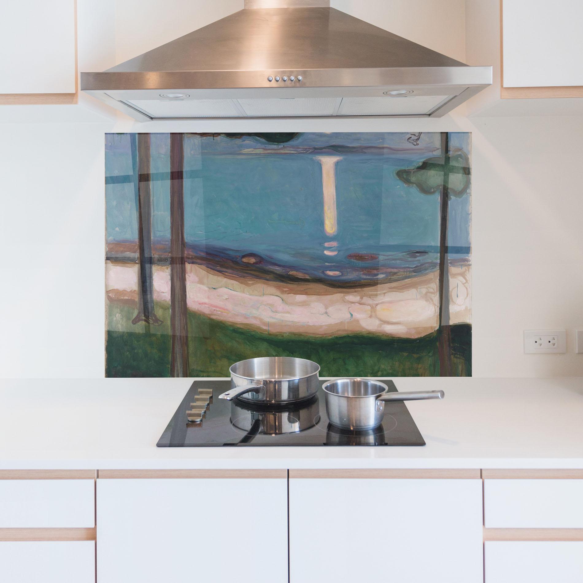 Стъклен панел за кухня Moonlight mockup 5