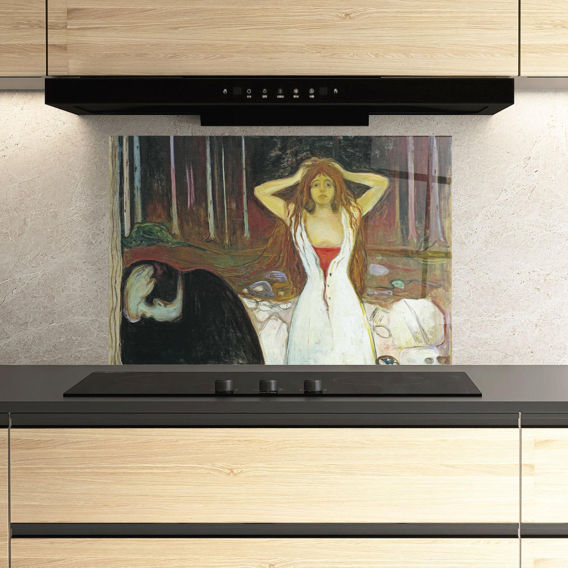 Стъклен панел за кухня Ashes mockup 3