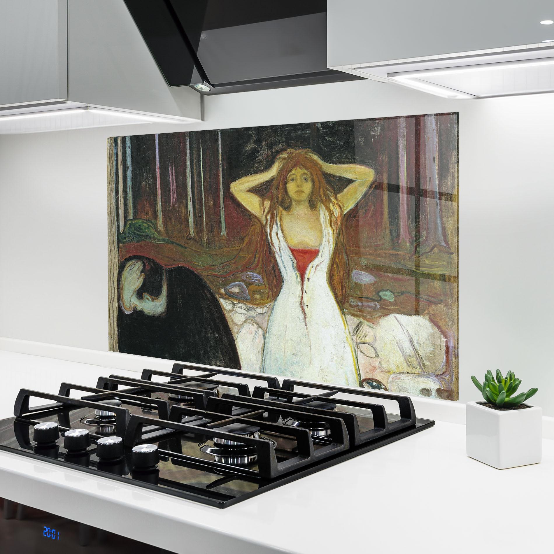 Стъклен панел за кухня Ashes mockup 6