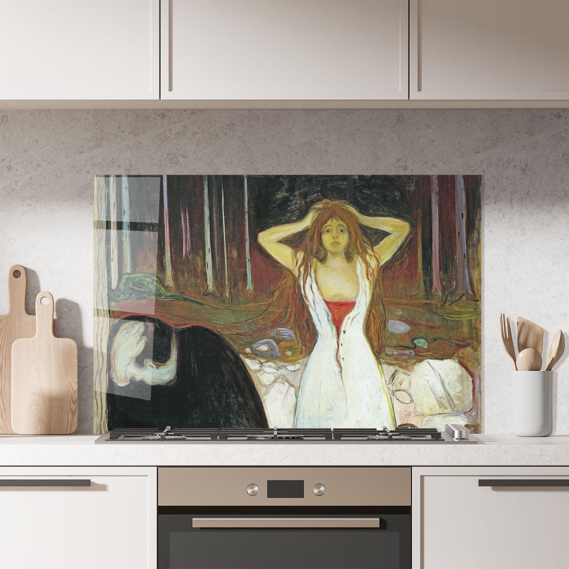 Стъклен панел за кухня Ashes mockup 7