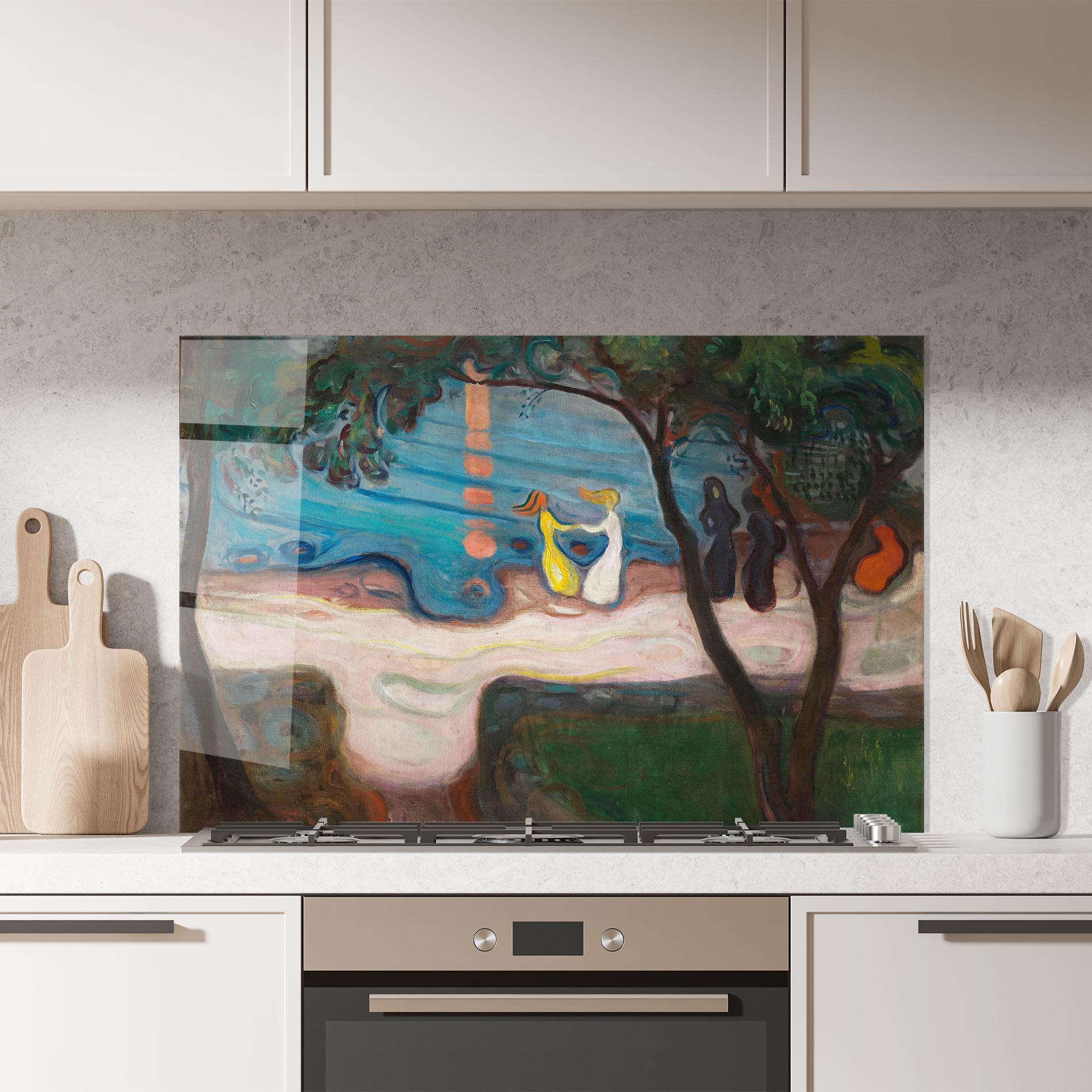 Стъклен панел за кухня Dance On The Beach mockup 7