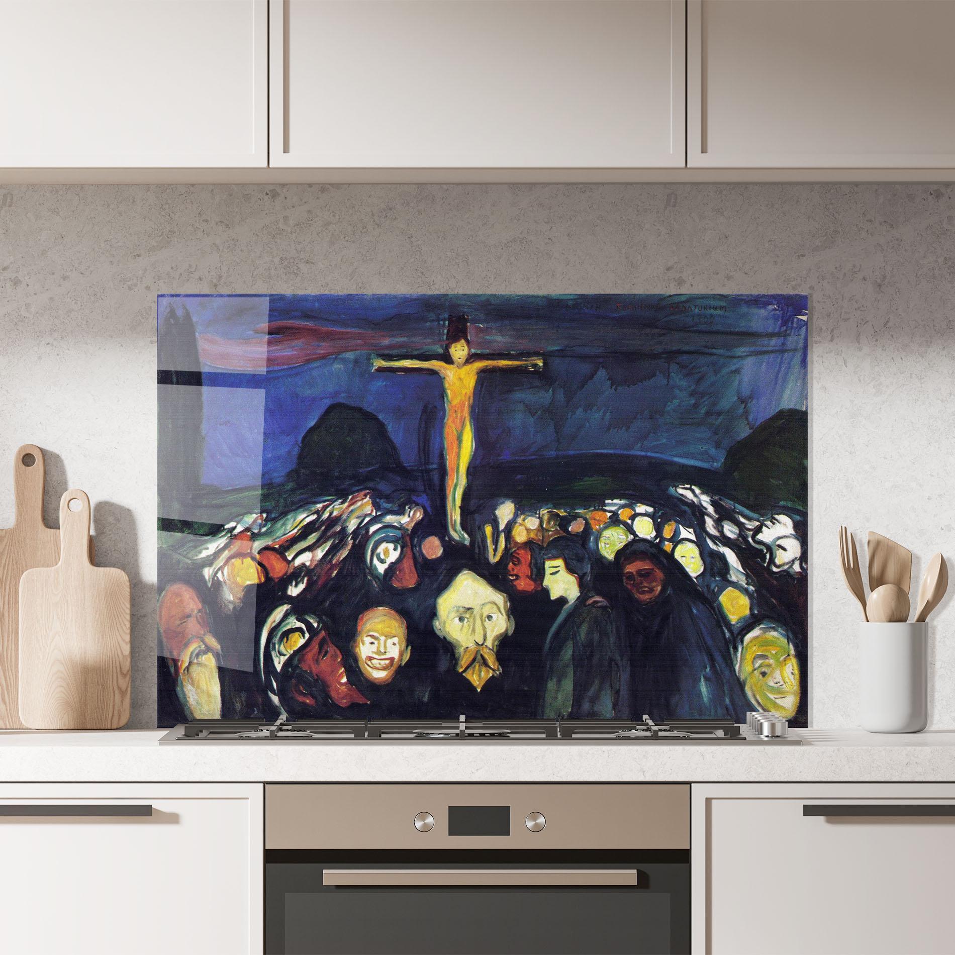 Стъклен панел за кухня Golgotha mockup 7