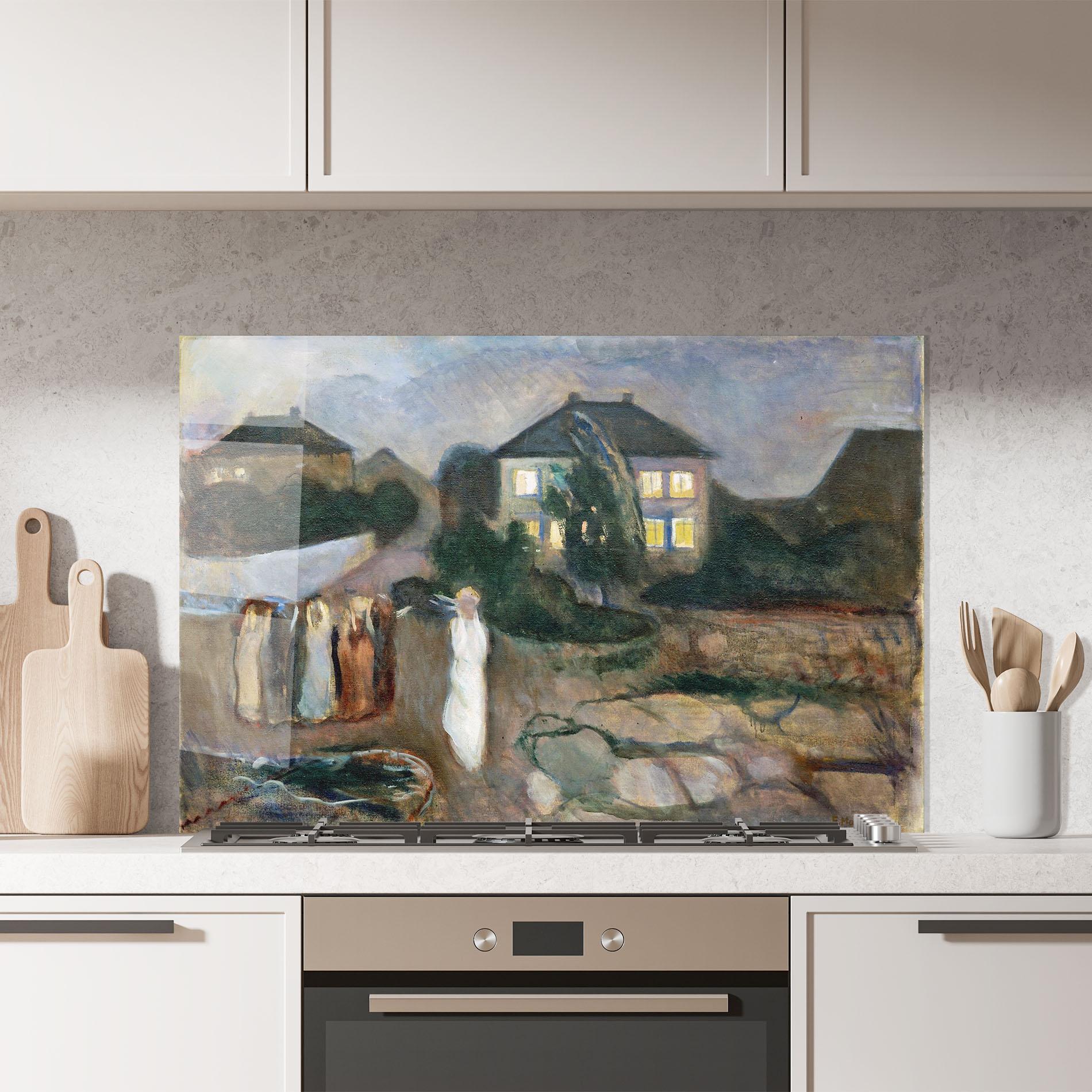 Стъклен панел за кухня The Storm mockup 7