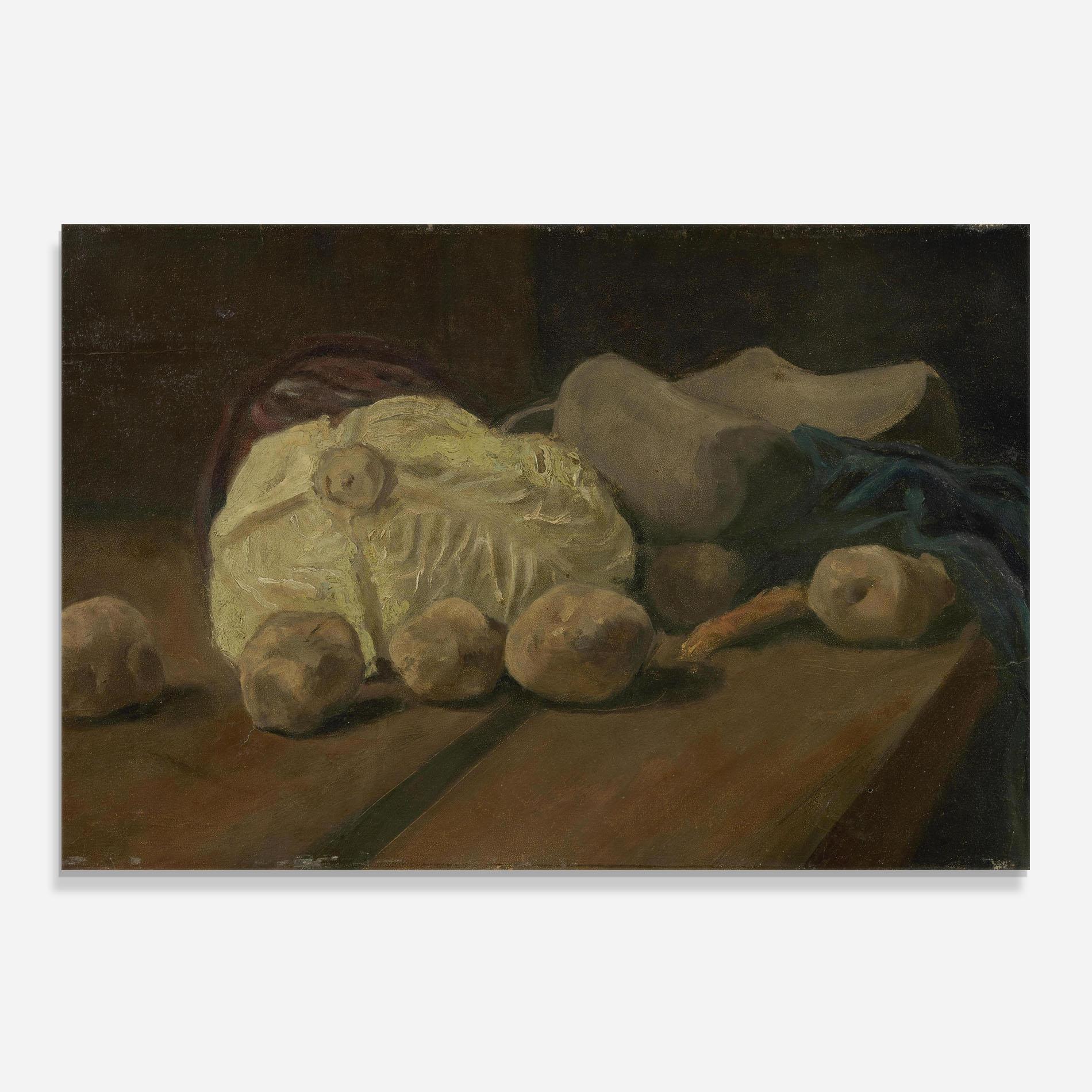 Стъклен панел за кухня Stilleven Met Kool mockup 0