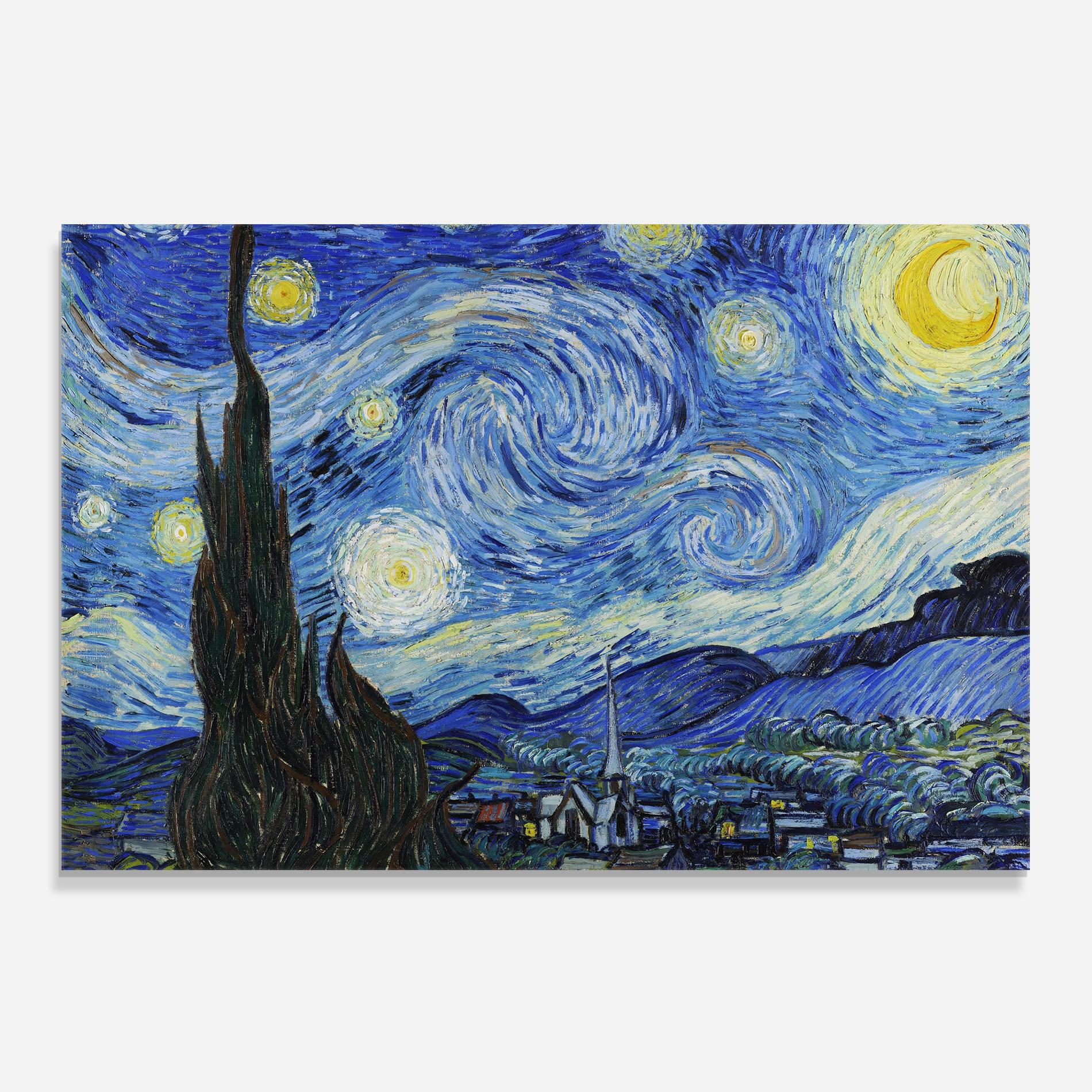 Стъклен панел за кухня The Starry Night mockup 0